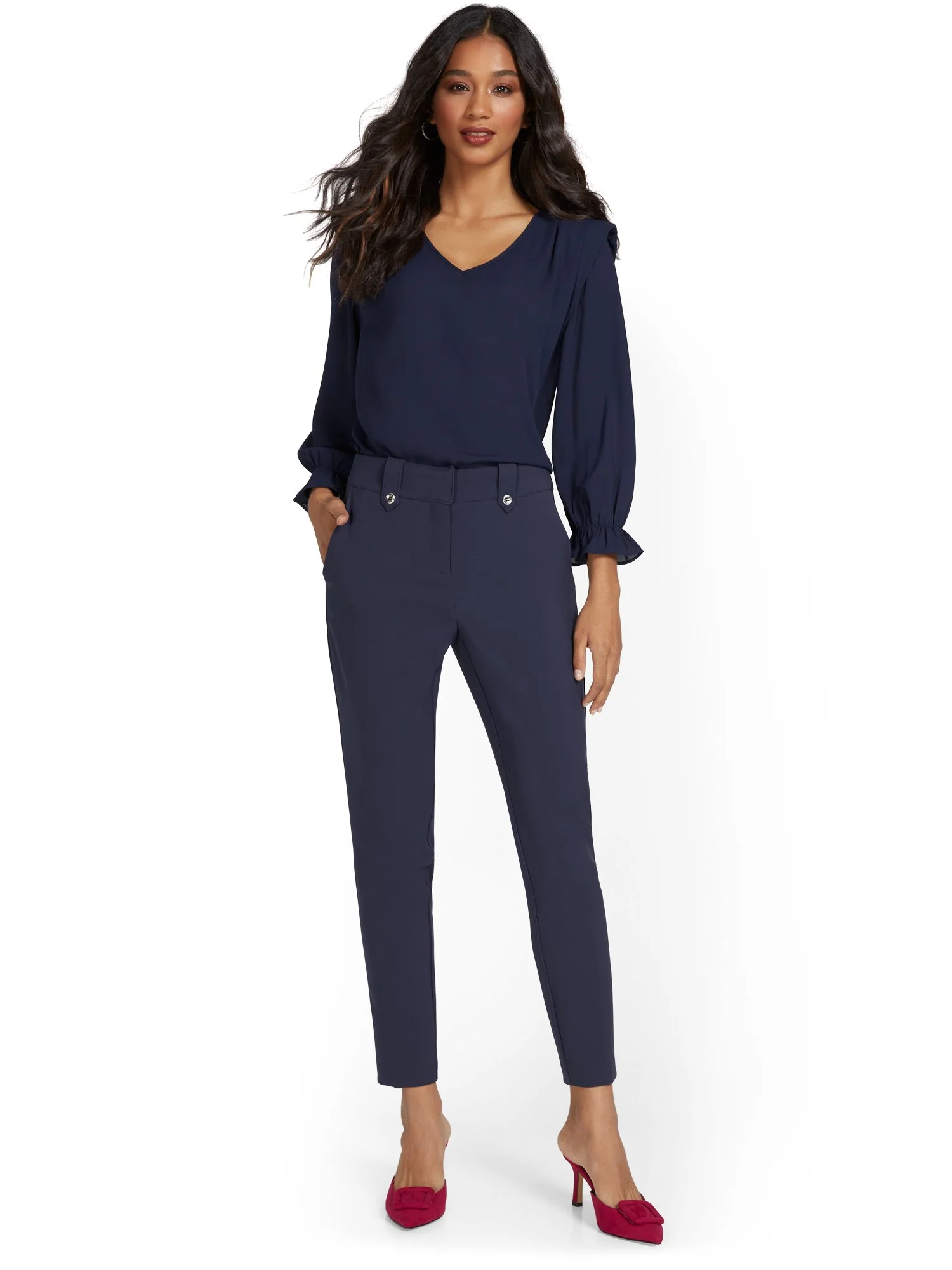 Petite Mid-Rise Ankle Pant - Premium Stretch - Image 8