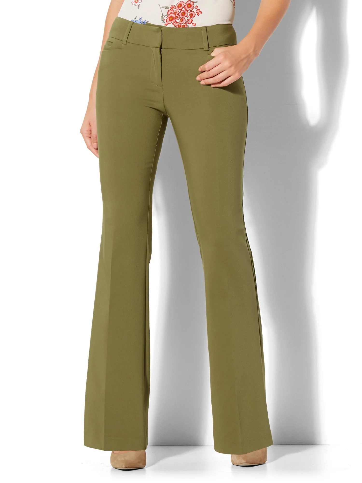 Petite Mid-Rise Bootcut Pant - All-Season Stretch - 7th Avenue - Image 16