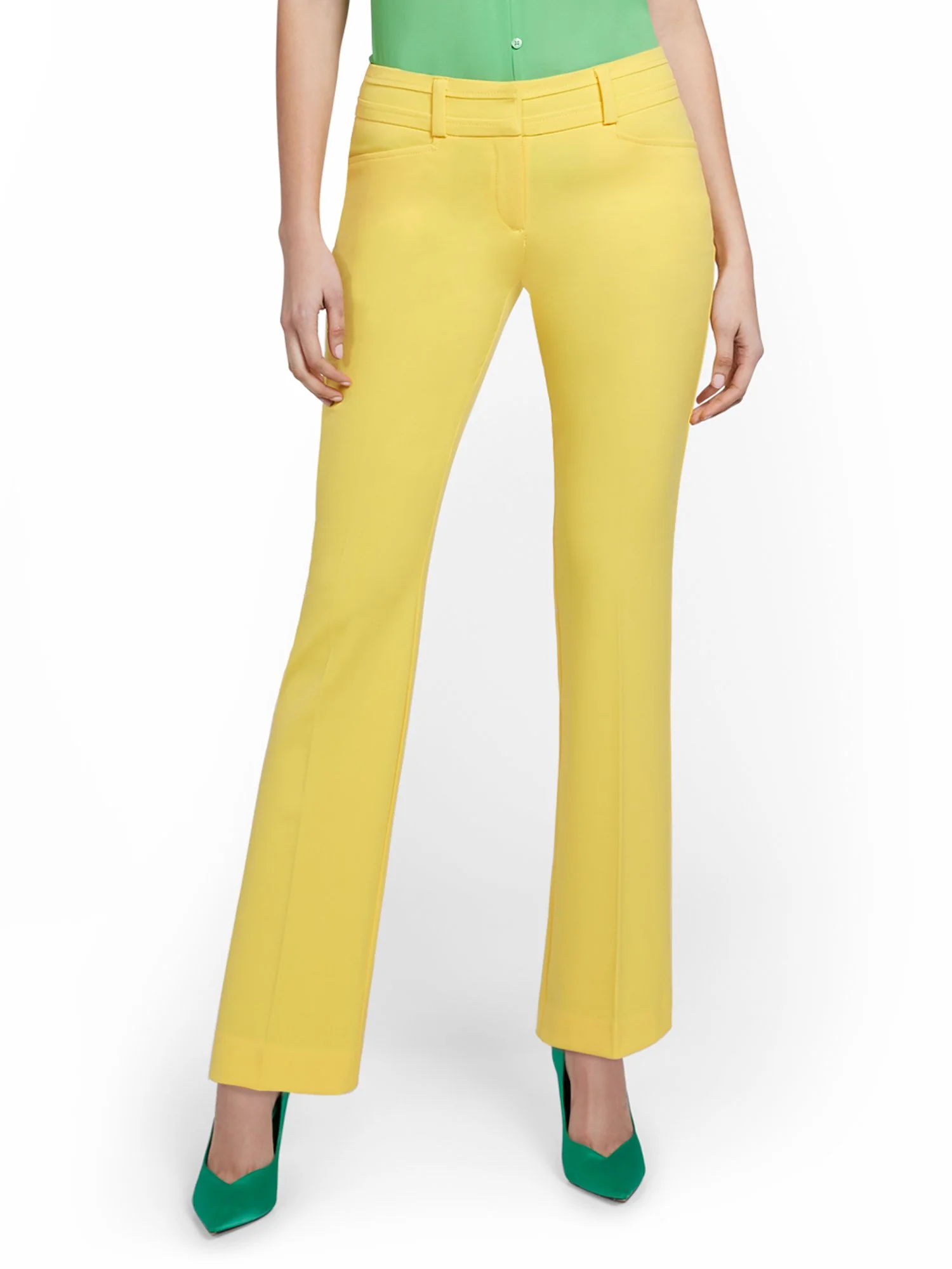 Petite Mid-Rise Modern Fit Barely Bootcut Pant - Essential Stretch - Image 10