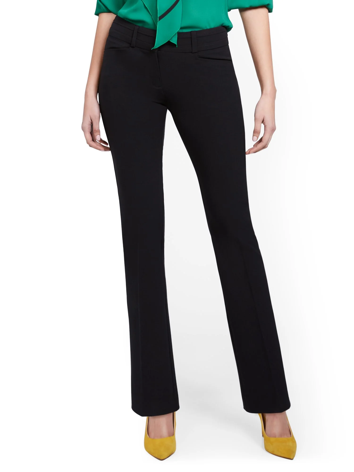 Petite Mid-Rise Modern Fit Barely Bootcut Pant - Essential Stretch - Image 2