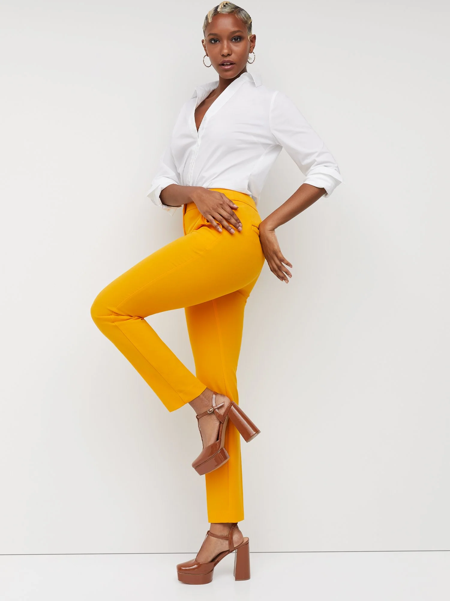 Petite Mid-Rise Slim-Leg Pant - Essential Stretch - Image 8
