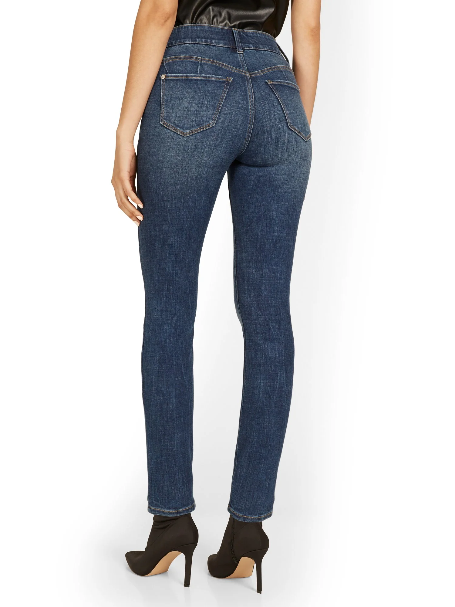 Petite Mya Curvy High-Waisted Super-Skinny Jeans - Medium Wash - Image 3
