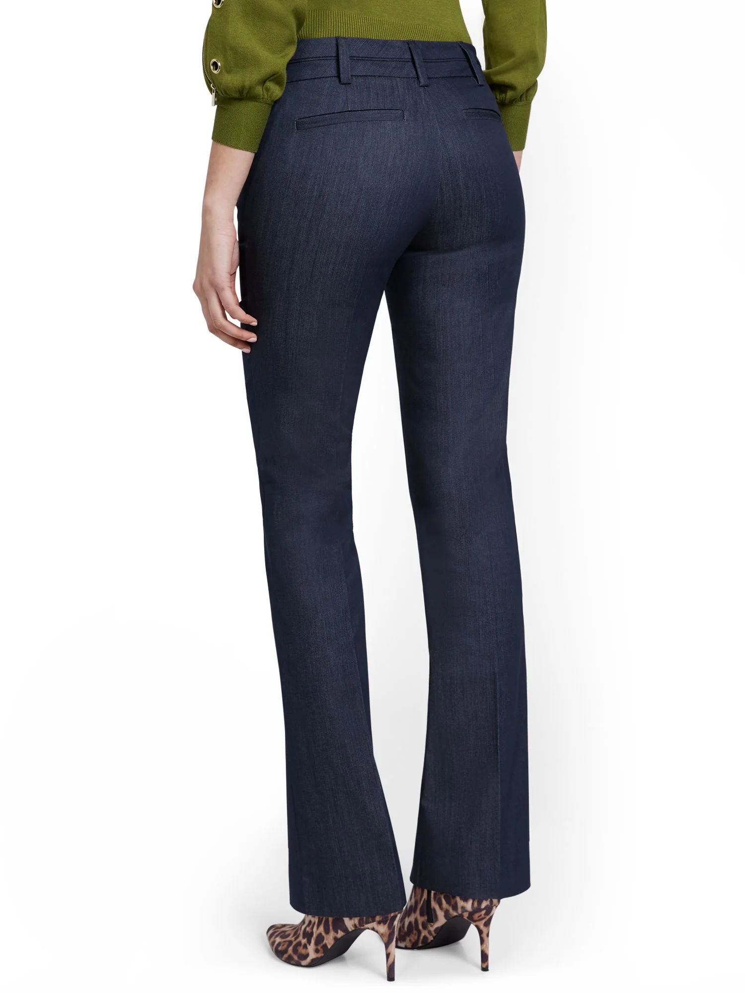 Petite Navy Straight-Leg Pant - Image 3