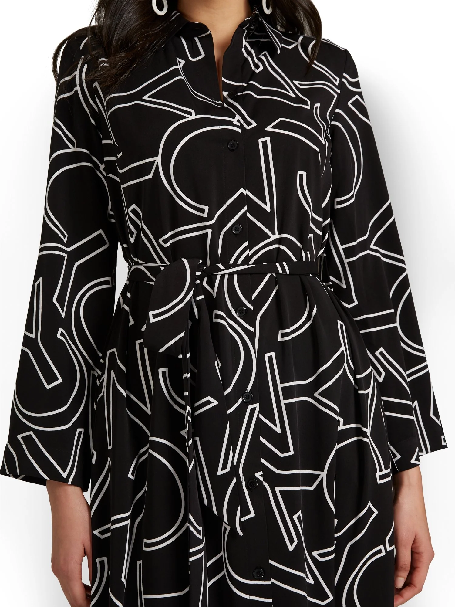 Petite NYC-Print Maxi Shirtdress - Image 5