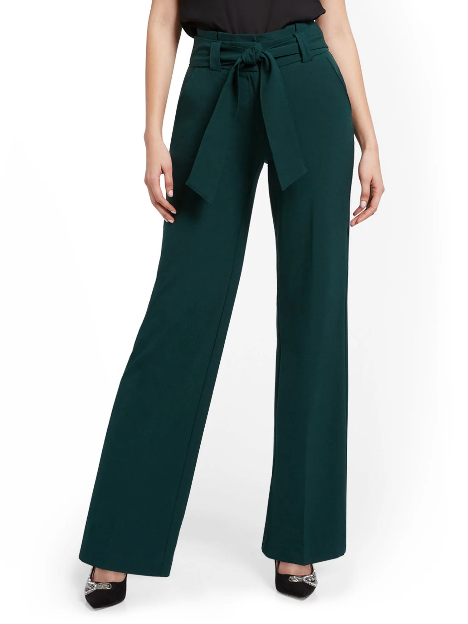 Petite Paperbag-Waist Wide-Leg Pant - 7th Avenue - Image 9