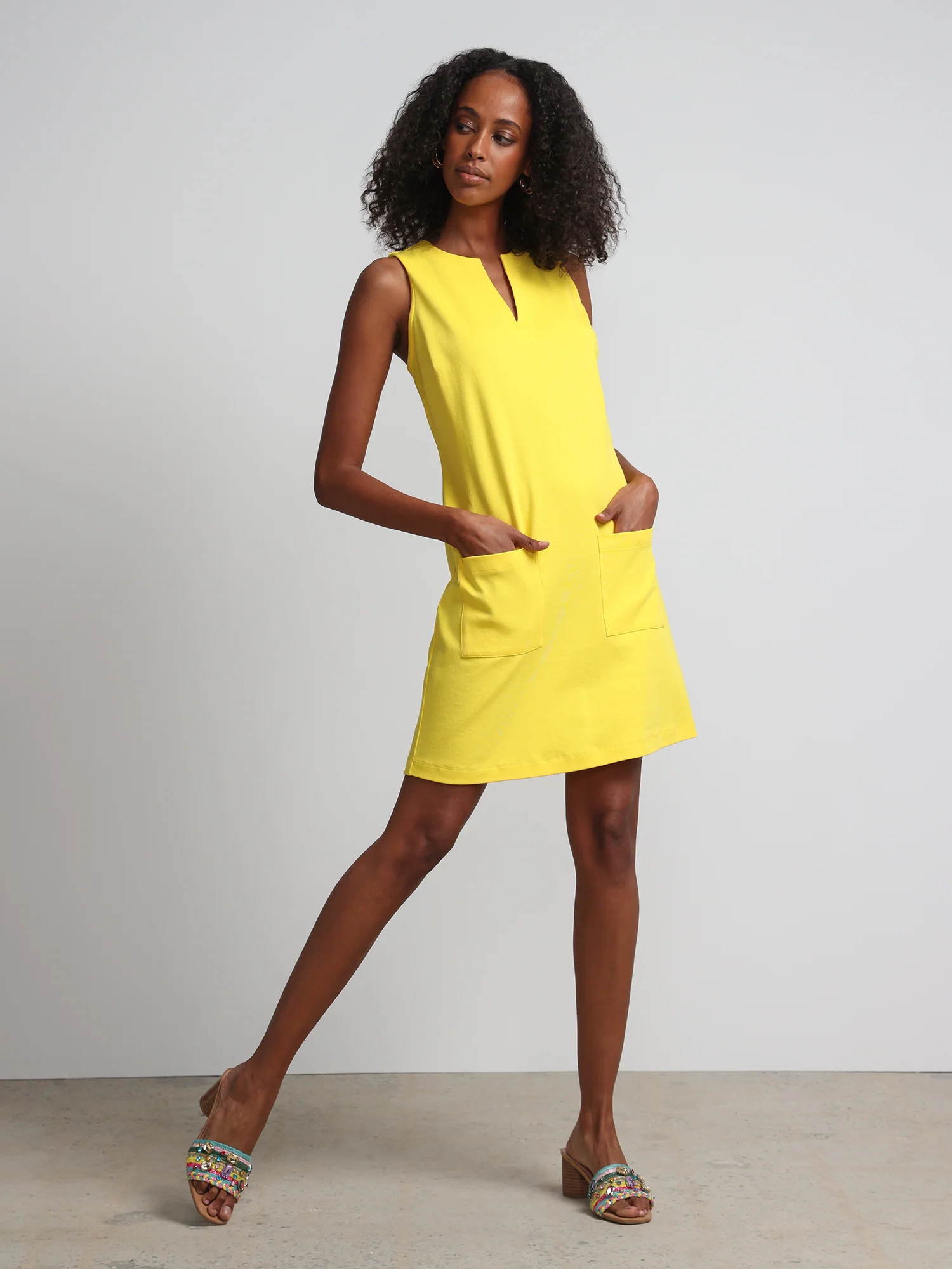 Petite Patch-Pocket Shift Dress - City Knits - Image 23