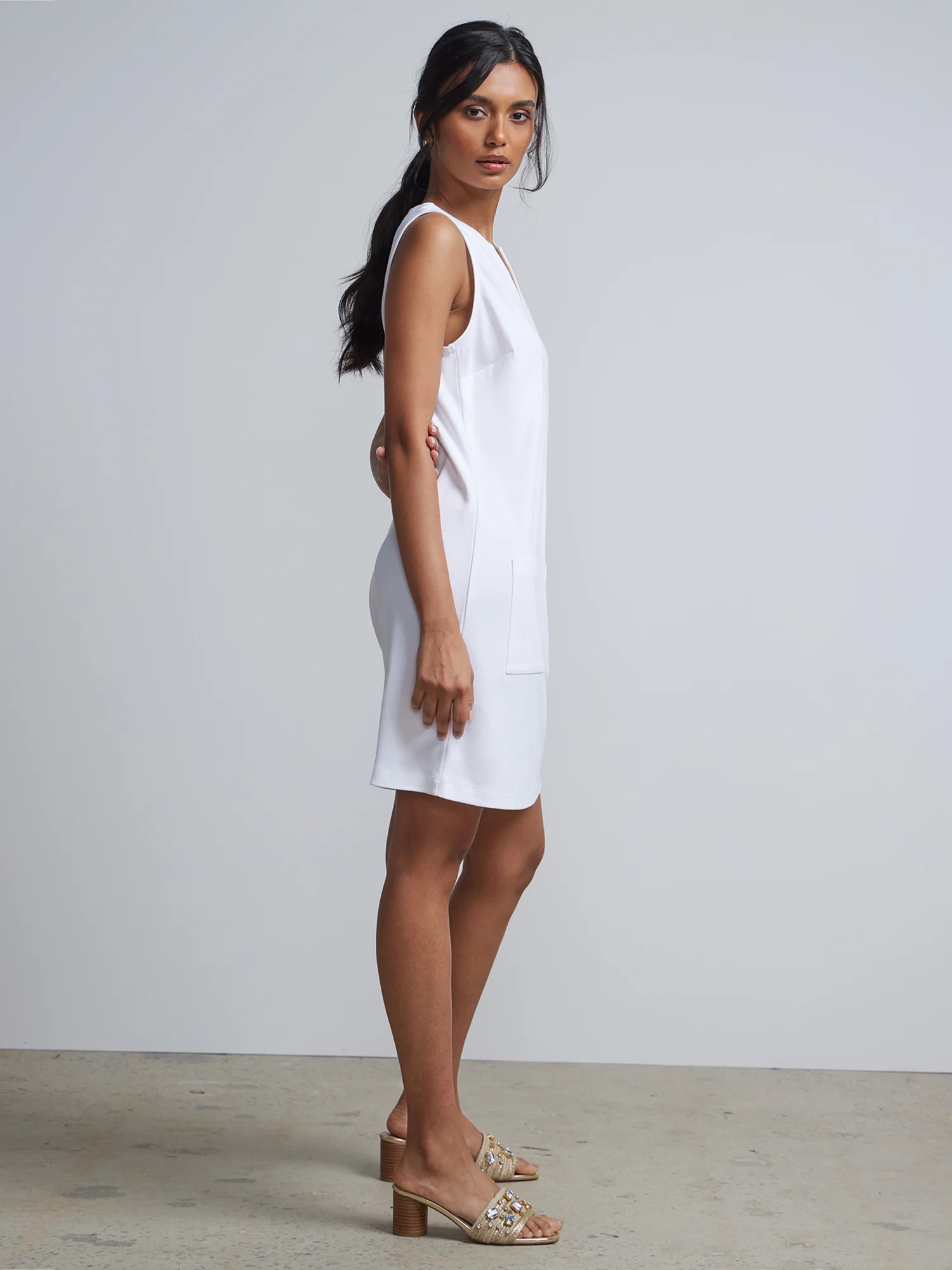 Petite Patch-Pocket Shift Dress - City Knits - Image 7