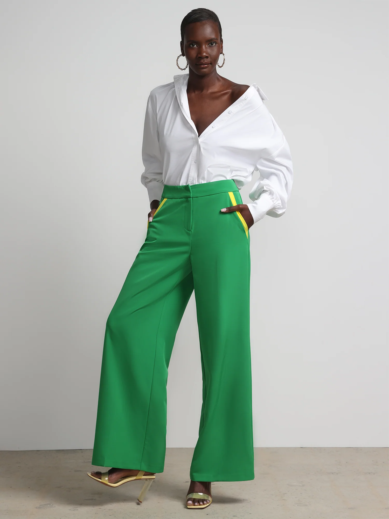 Petite Piped-Pocket Wide-Leg Pant - Image 4