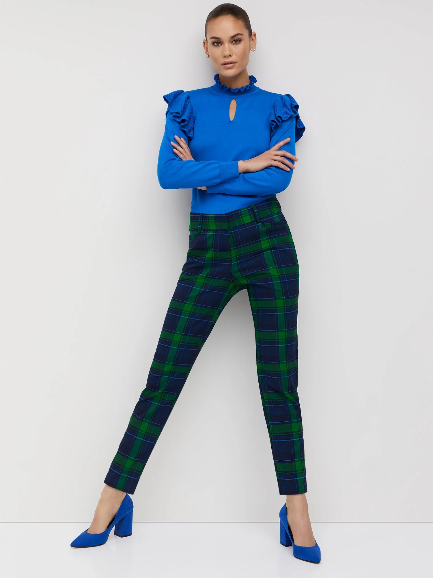Petite Plaid Modern Slim-Leg Ankle Pant - Image 4