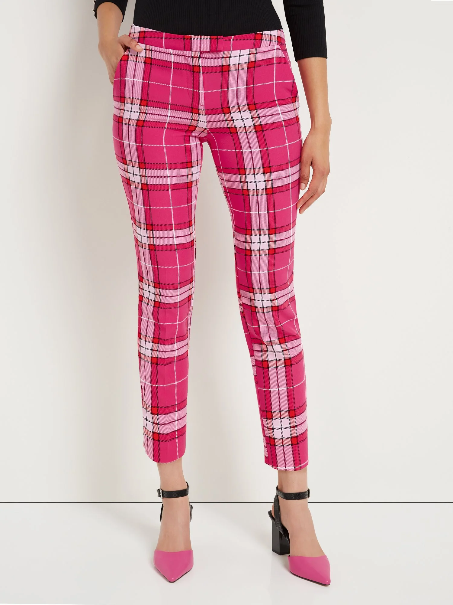 Petite Plaid Slim-Leg Ankle Pant - Image 4