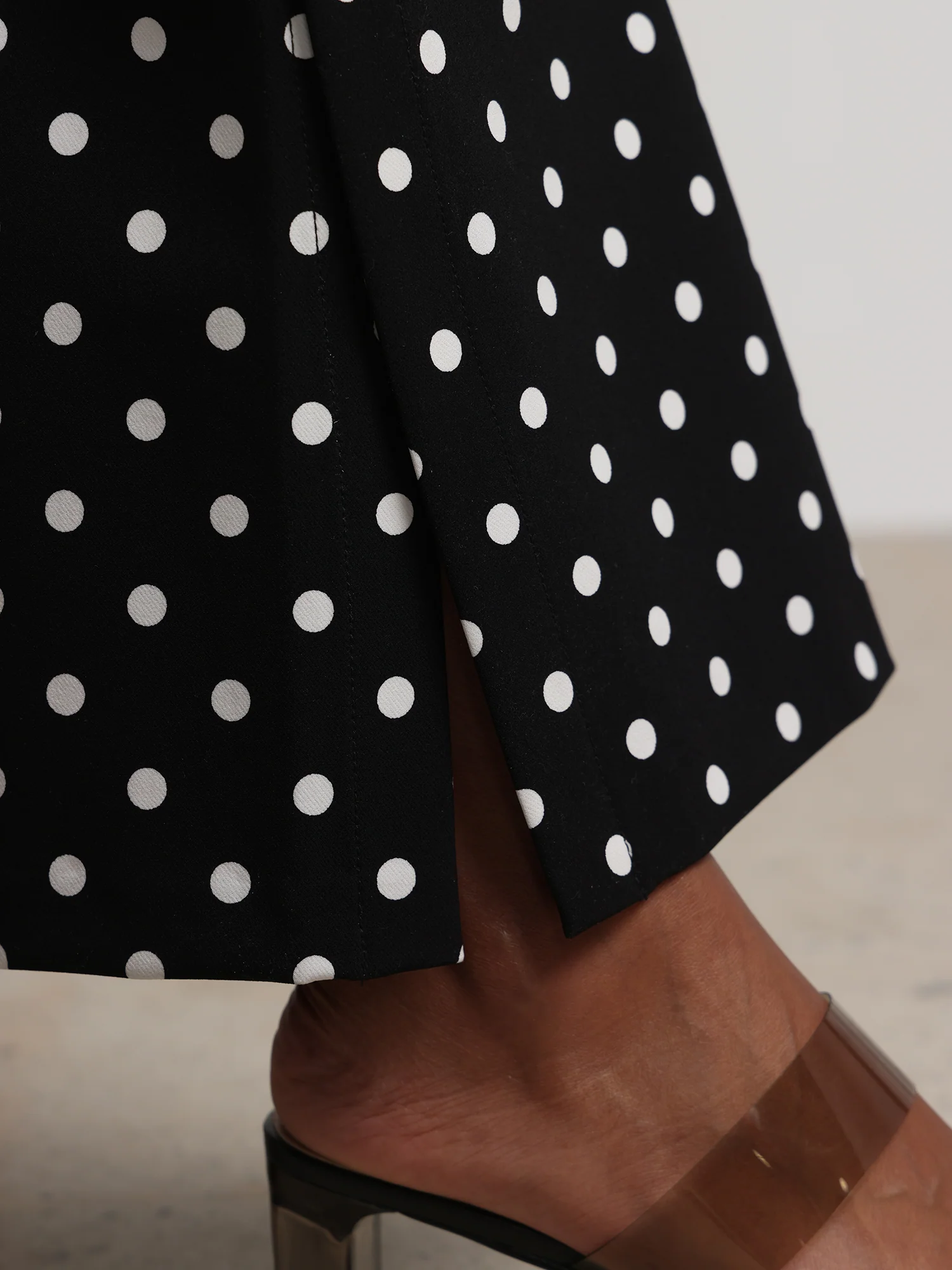Petite Polka-Dot High-Waisted Straight-Leg Pant - Fit To Flatter - Image 4