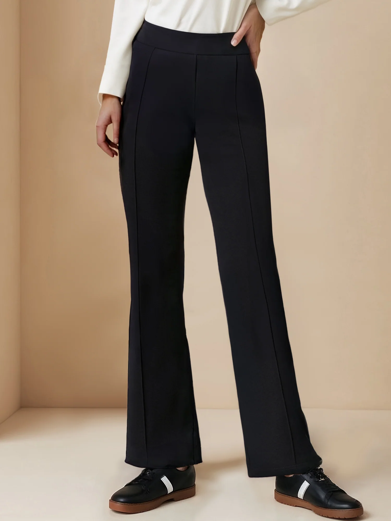 Petite Ponte Bootcut Mid Rise Pant - Image 9