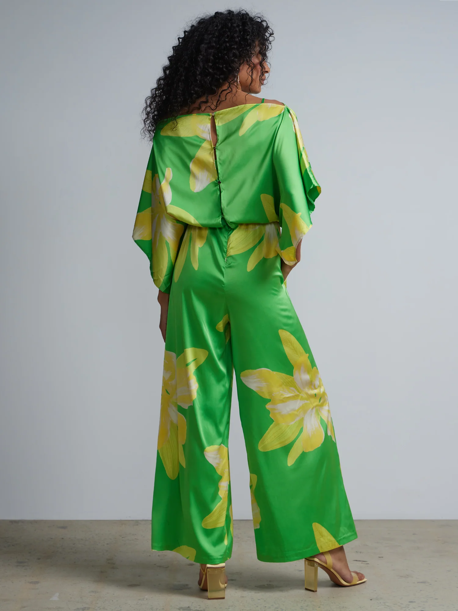 Petite Printed One Shoulder Jumpsuit - Image 3