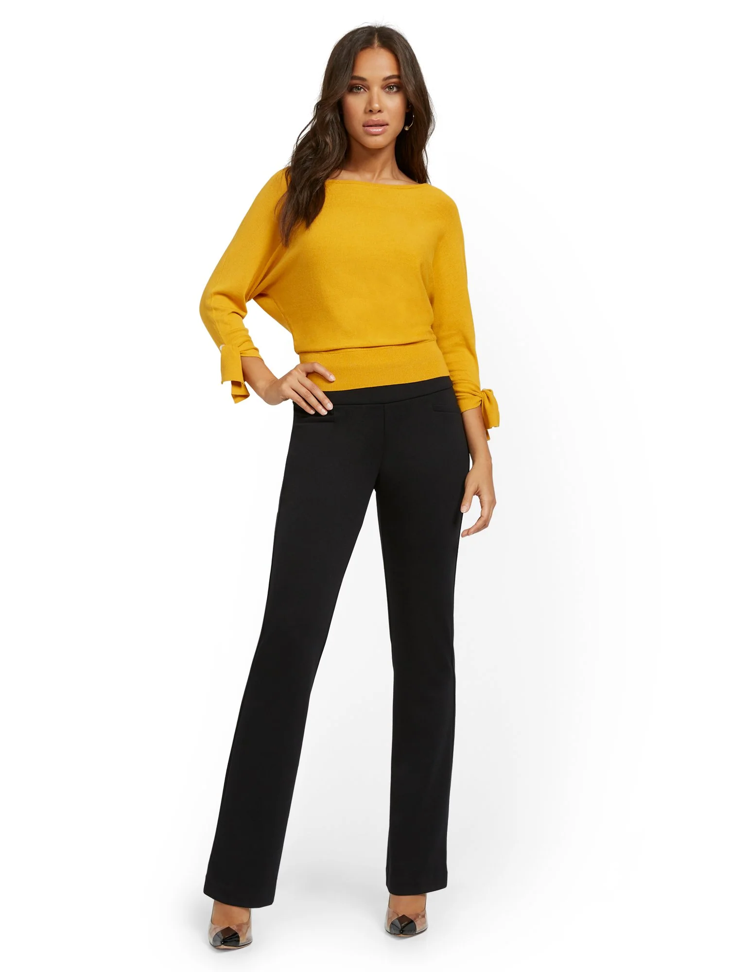 Petite Pull-On Bootcut Ponte Pant - Superflex - Image 4