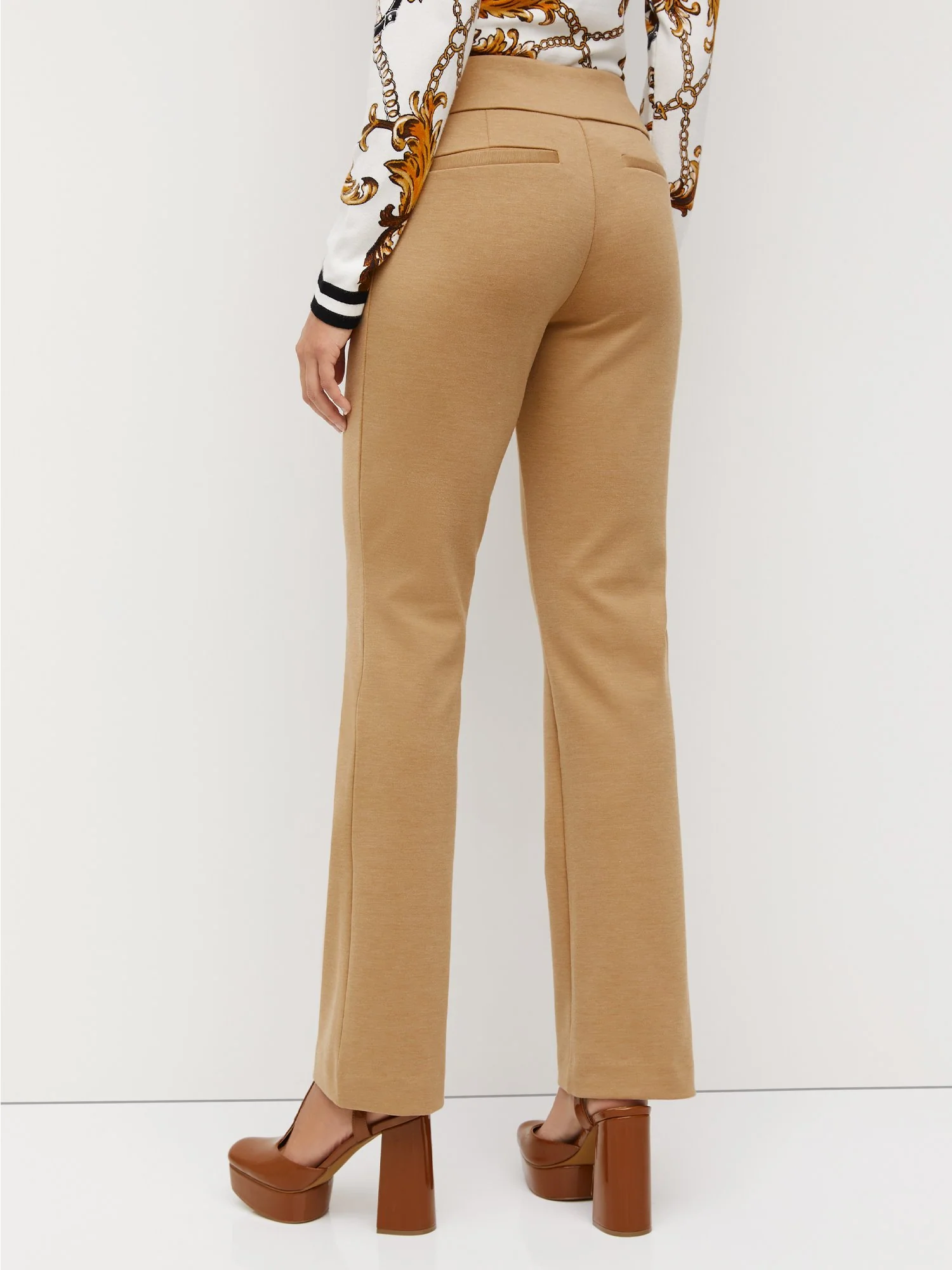 Petite Pull-On Mid-Rise Bootcut Ponte Pant - Superflex - Image 3