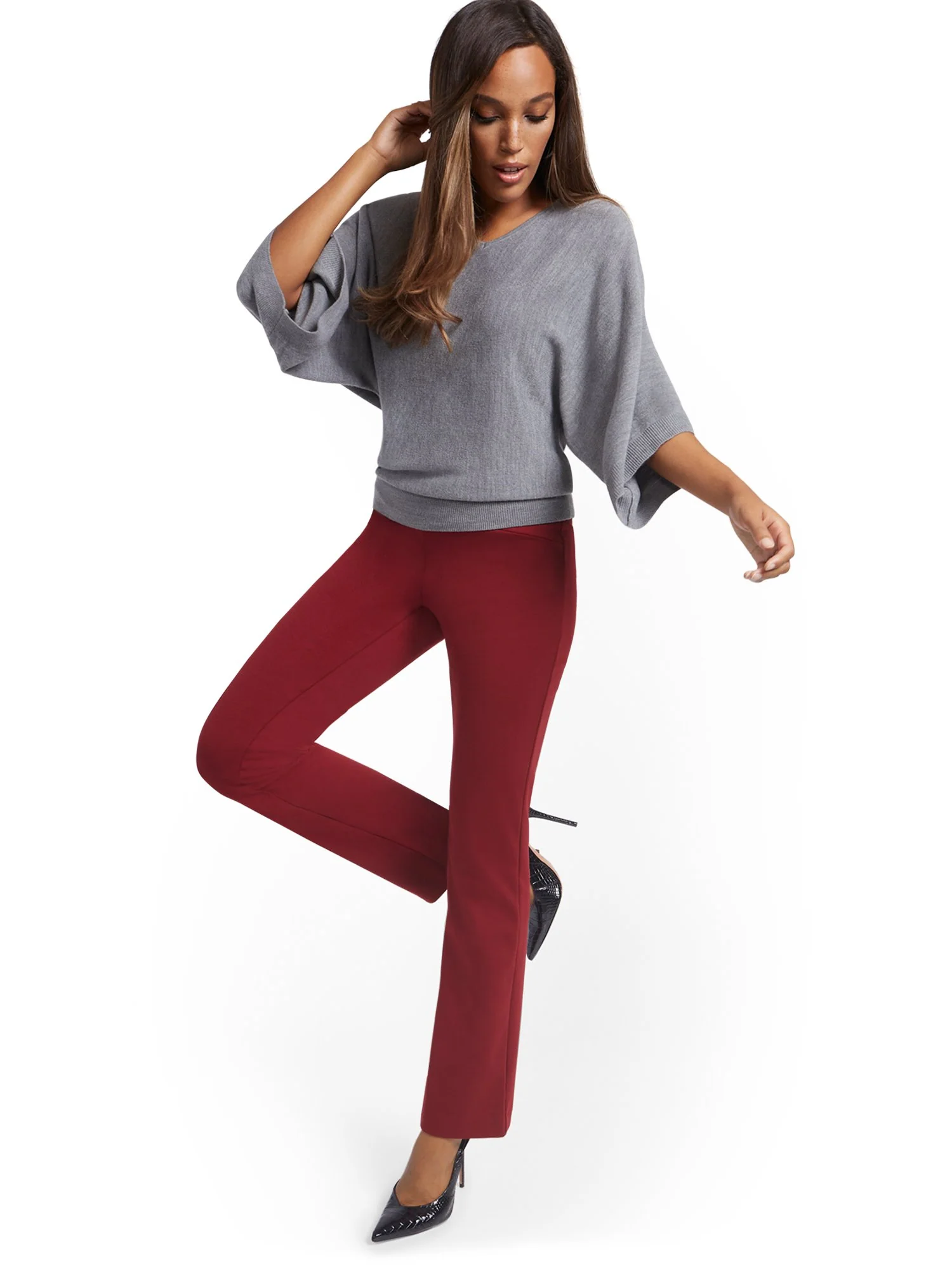Petite Pull-On Straight-Leg Pant - Superflex - Image 10