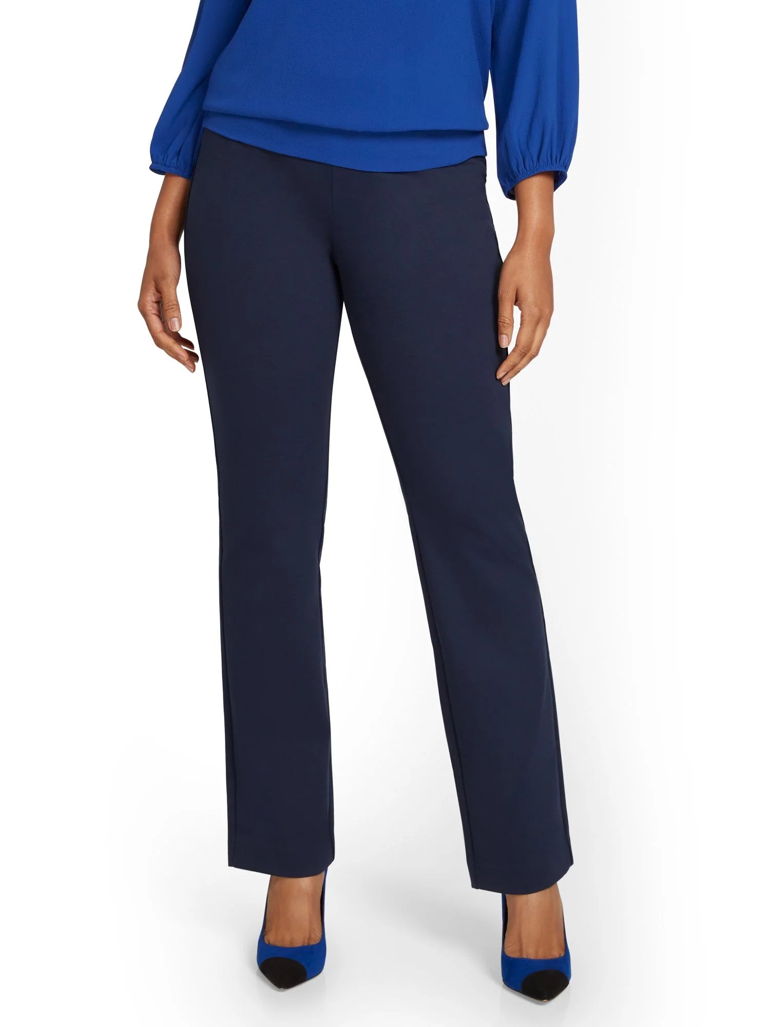 Petite Pull-On Straight-Leg Ponte Pant - Superflex - Image 11