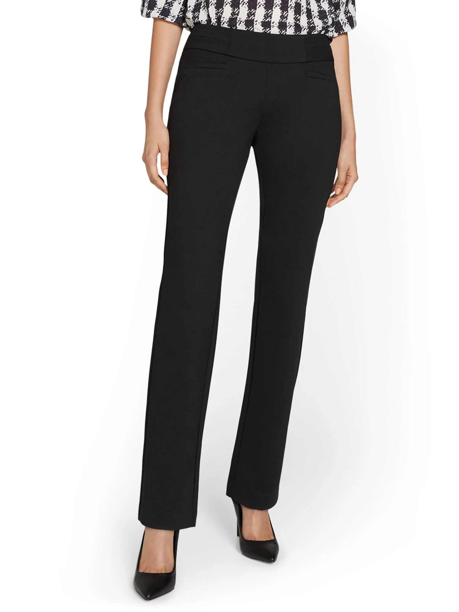 Petite Pull-On Straight-Leg Ponte Pant - Superflex - Image 2