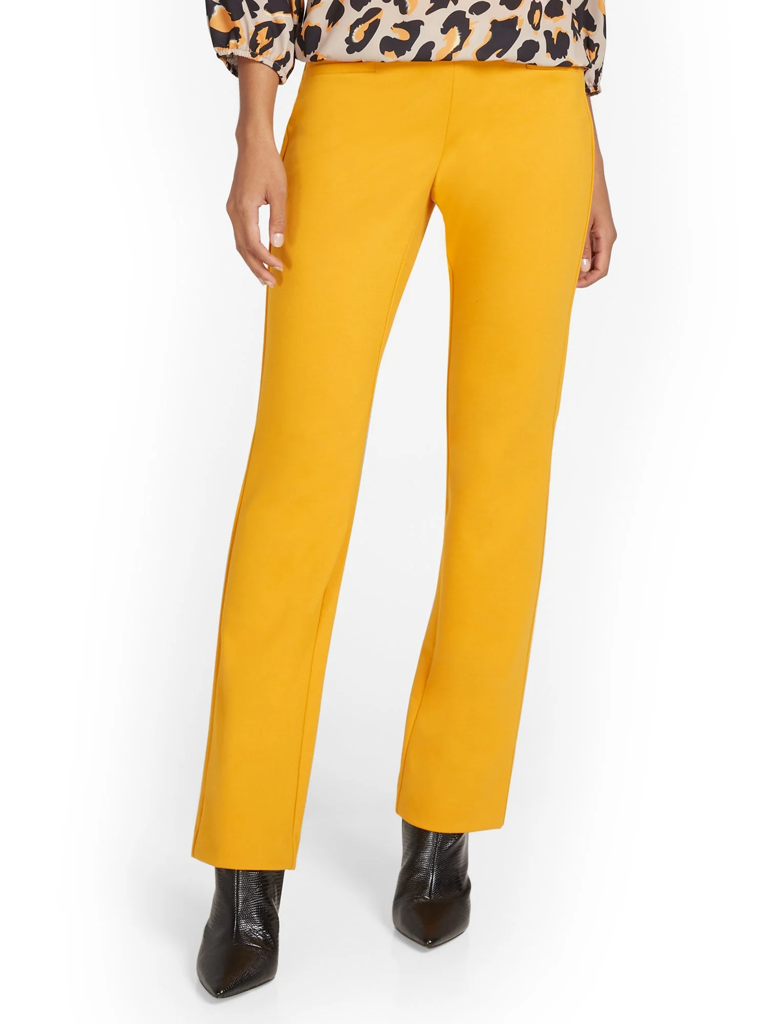 Petite Pull-On Straight-Leg Ponte Pant - Superflex - Image 24