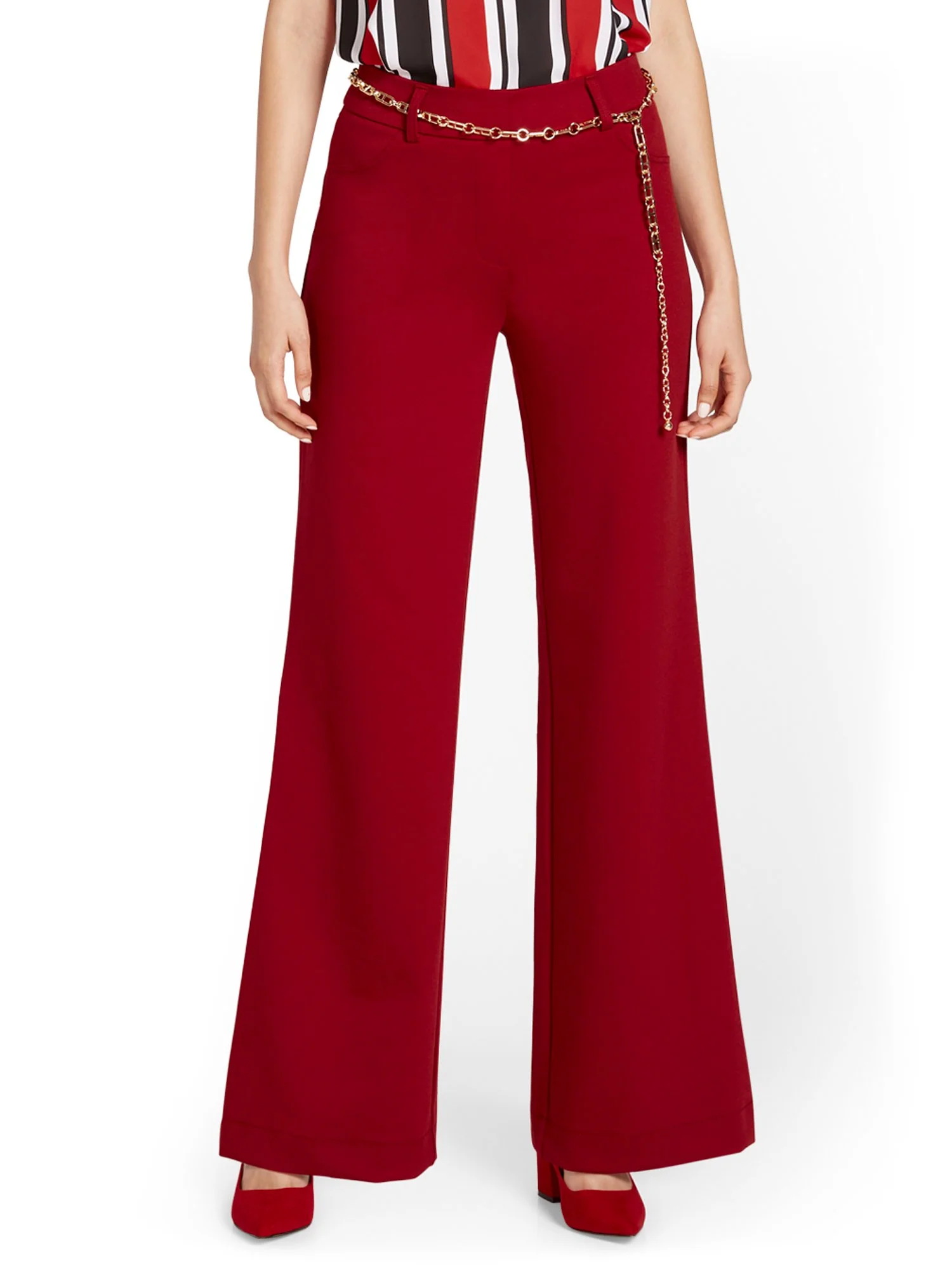 Petite Pull-On Wide-Leg Ponte Pant - Superflex - Image 7