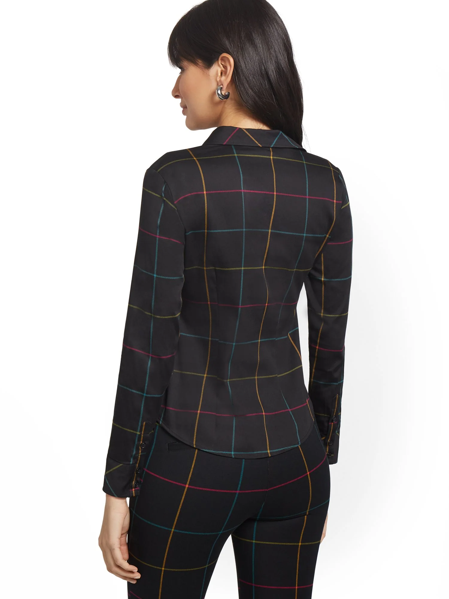 Petite Rainbow Madison Stretch Shirt - 7th Avenue - Image 3