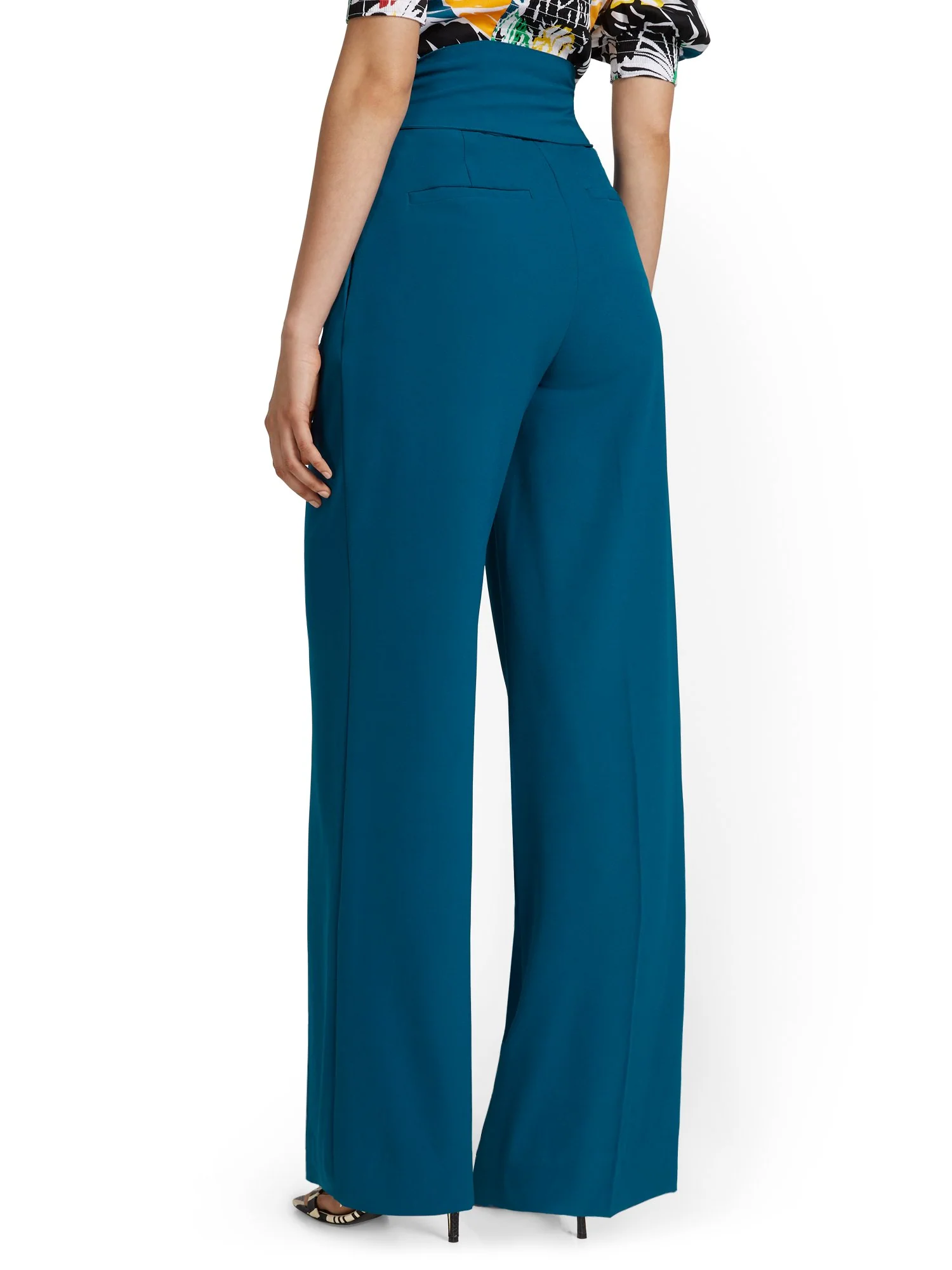 Petite Sash-Tie Palazzo Pant - Image 3
