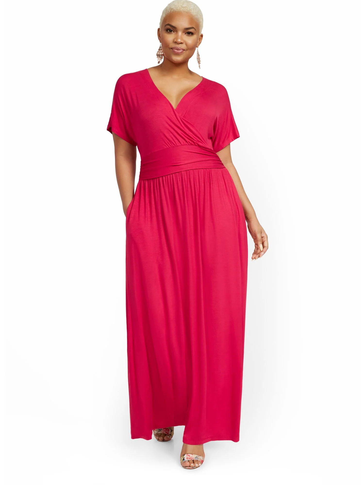 Petite Short-Sleeve Dolman Maxi Dress - Image 8