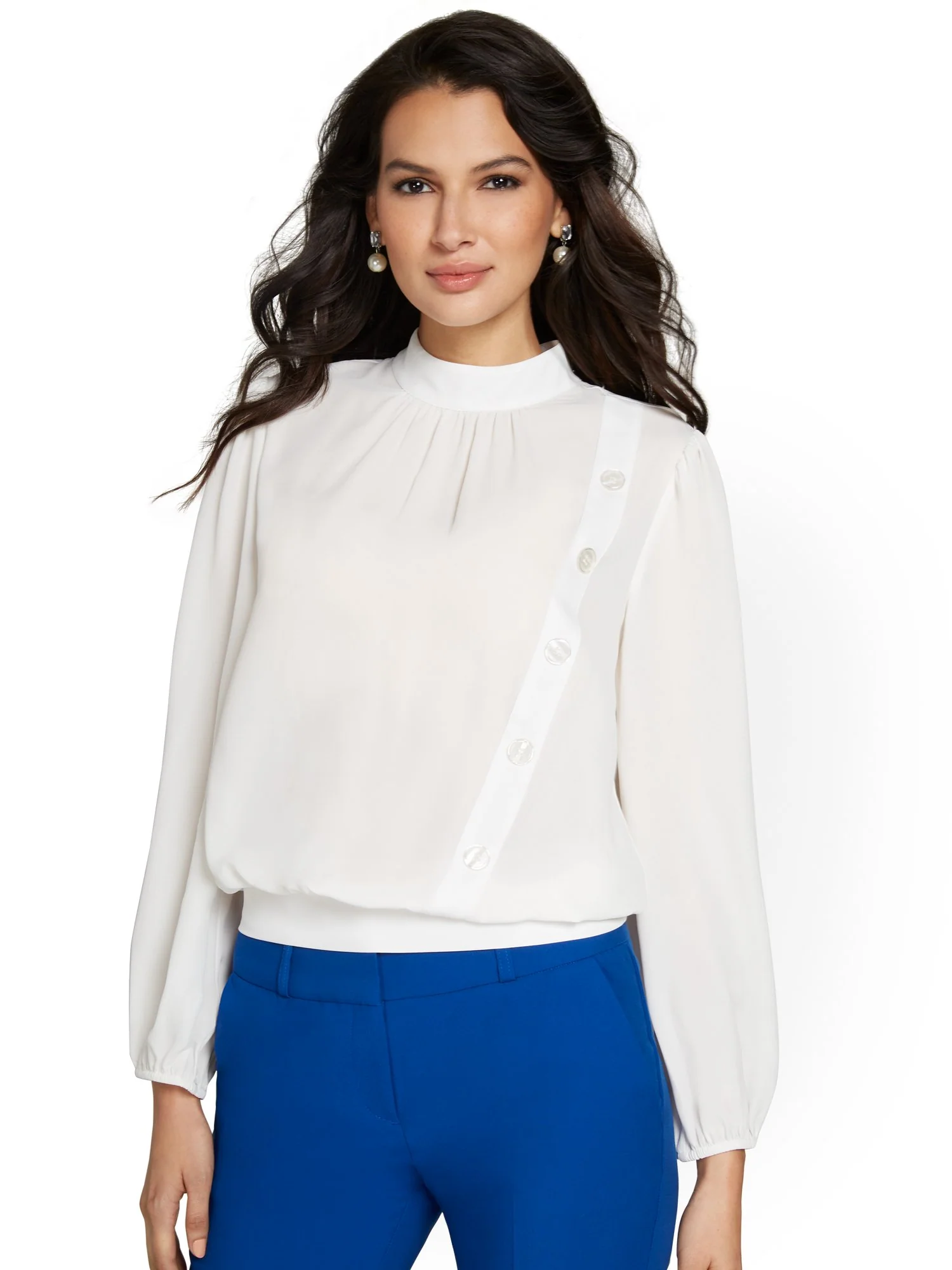 Petite Side-Button Blouse - Image 5