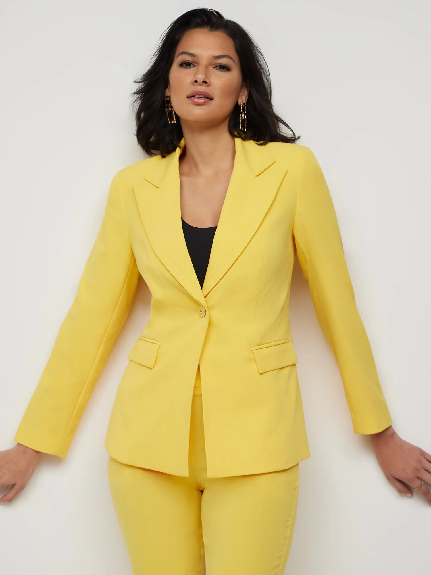 Petite Single-Button Blazer - Essential Stretch - Image 4