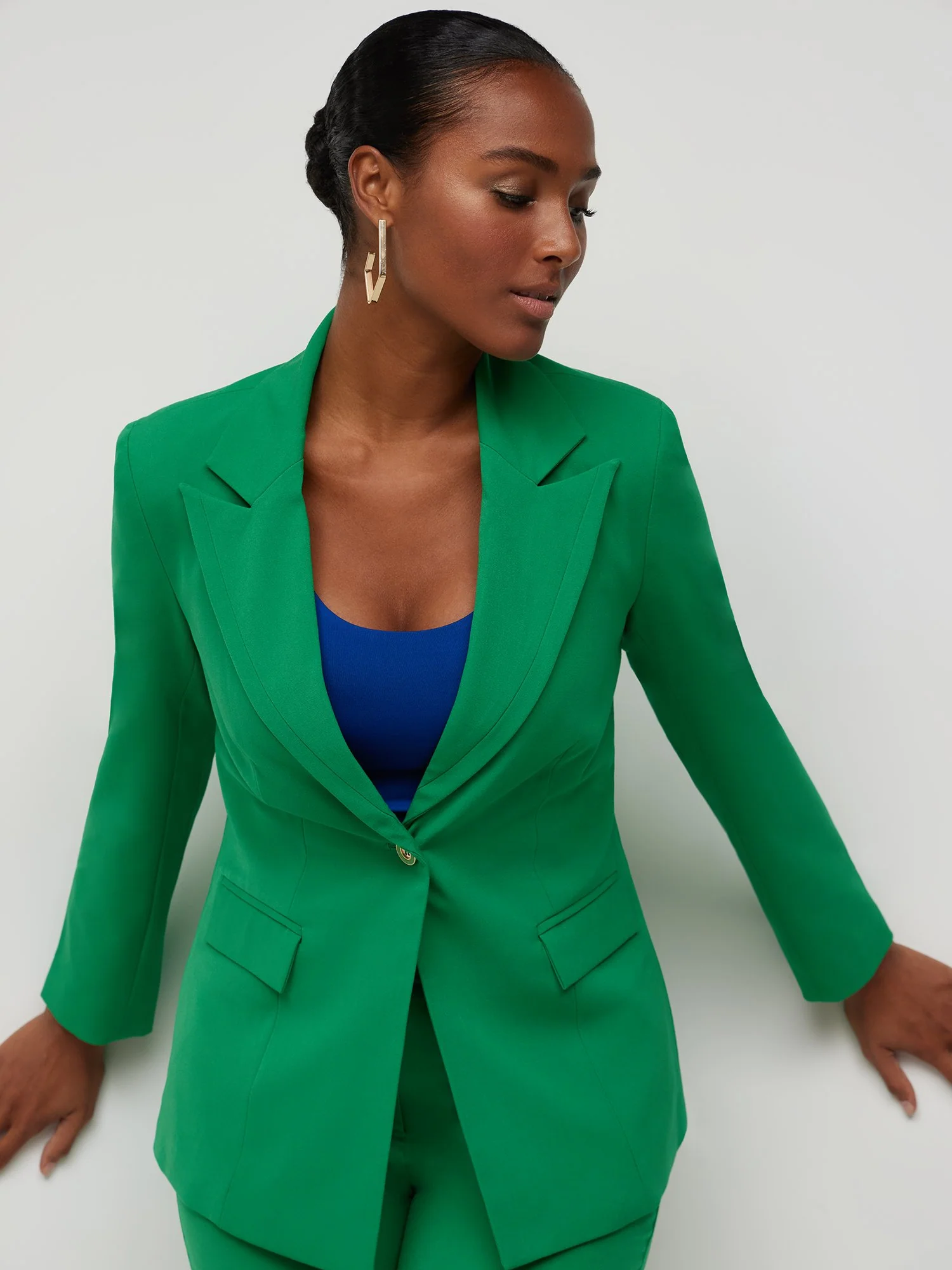Petite Single-Button Blazer - Essential Stretch - Image 9