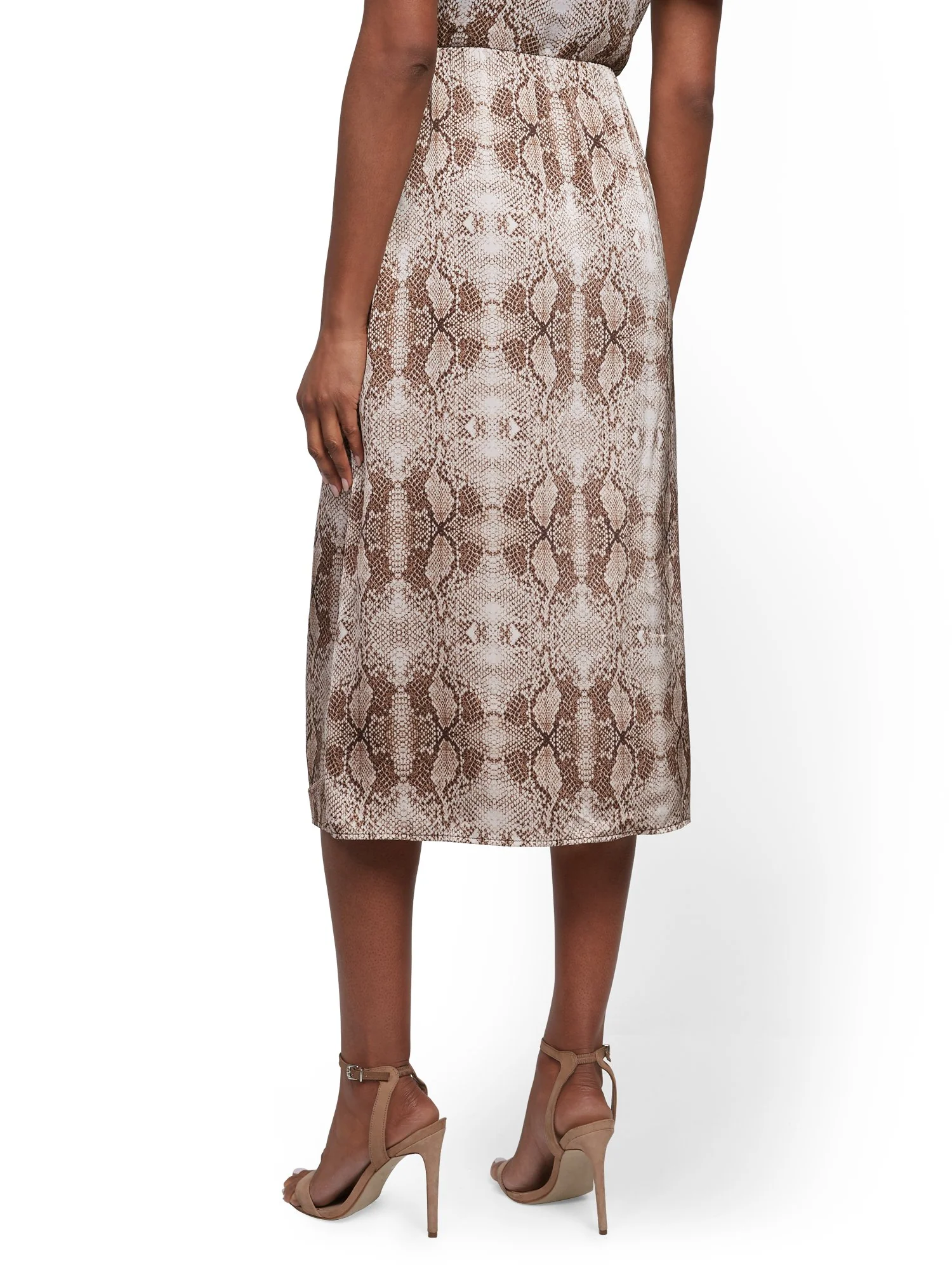 Petite Snake-Print Slip Skirt - Image 3