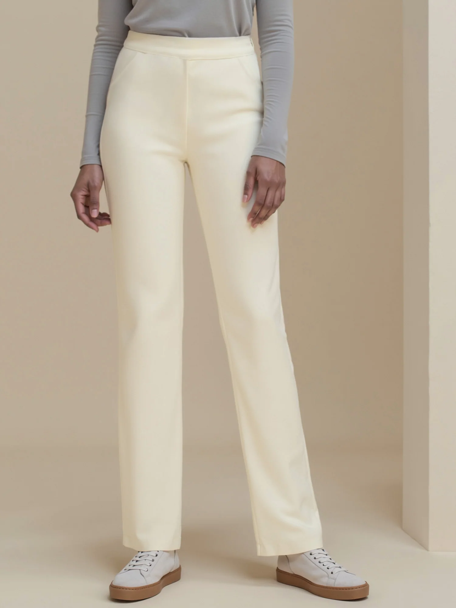 Petite Straight Fit Ponte Pant - Image 3