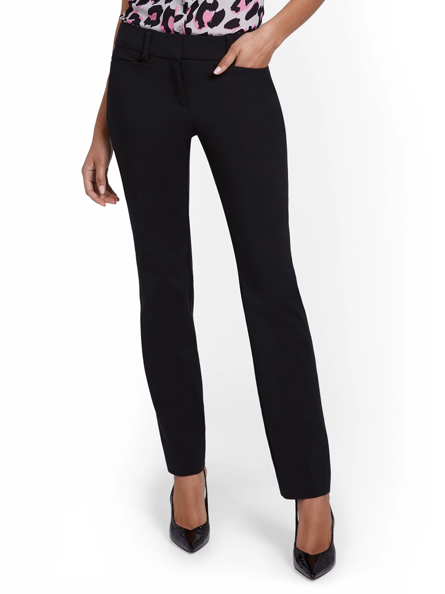 Petite Straight-Leg Pant - All-Season Stretch - 7th Avenue