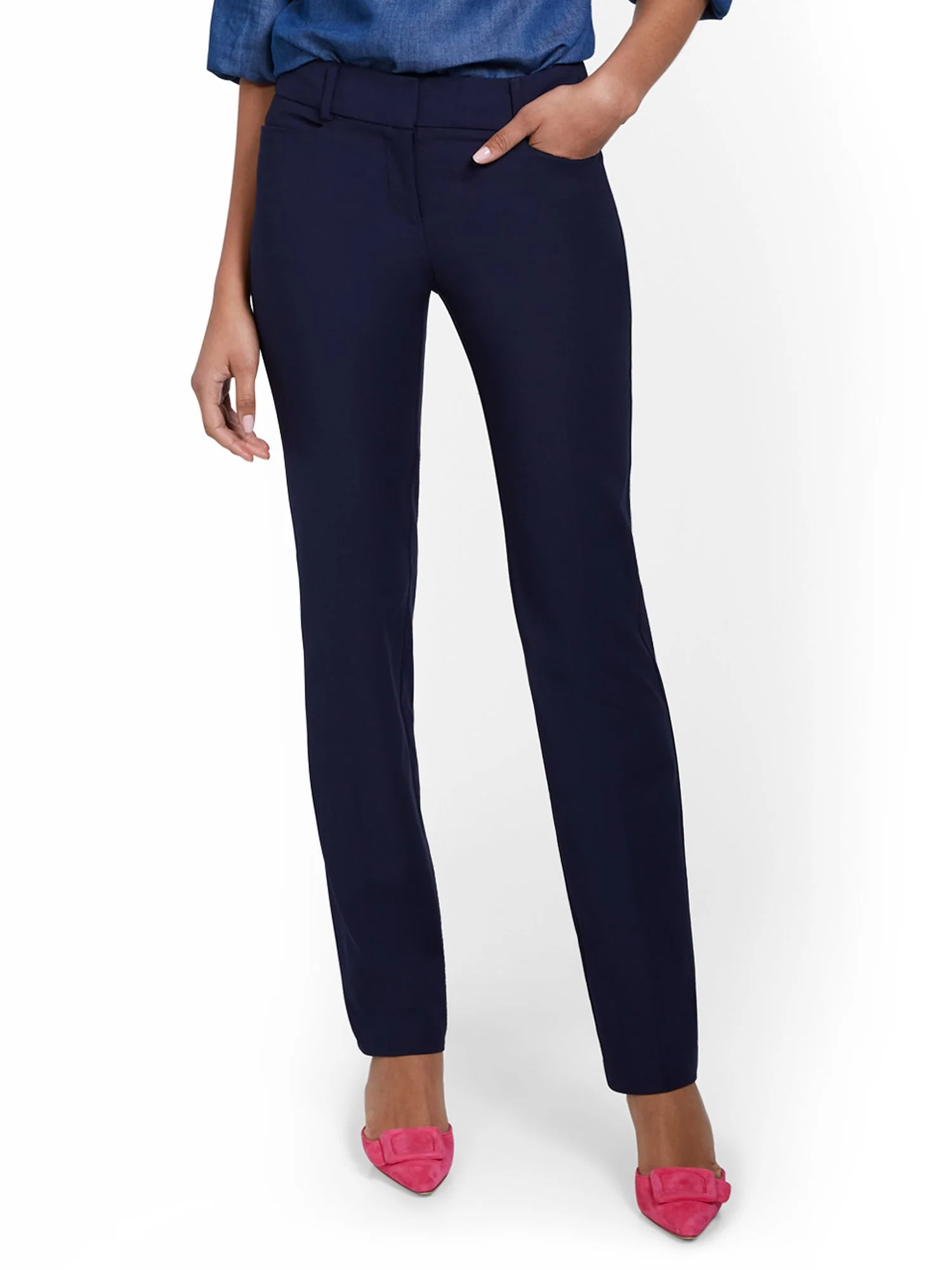 Petite Straight-Leg Pant - All-Season Stretch - 7th Avenue - Image 9