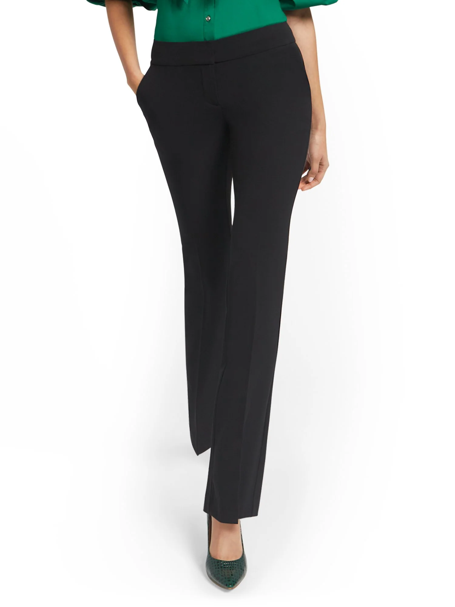 Petite Straight-Leg Pant - Essential Stretch - 7th Avenue