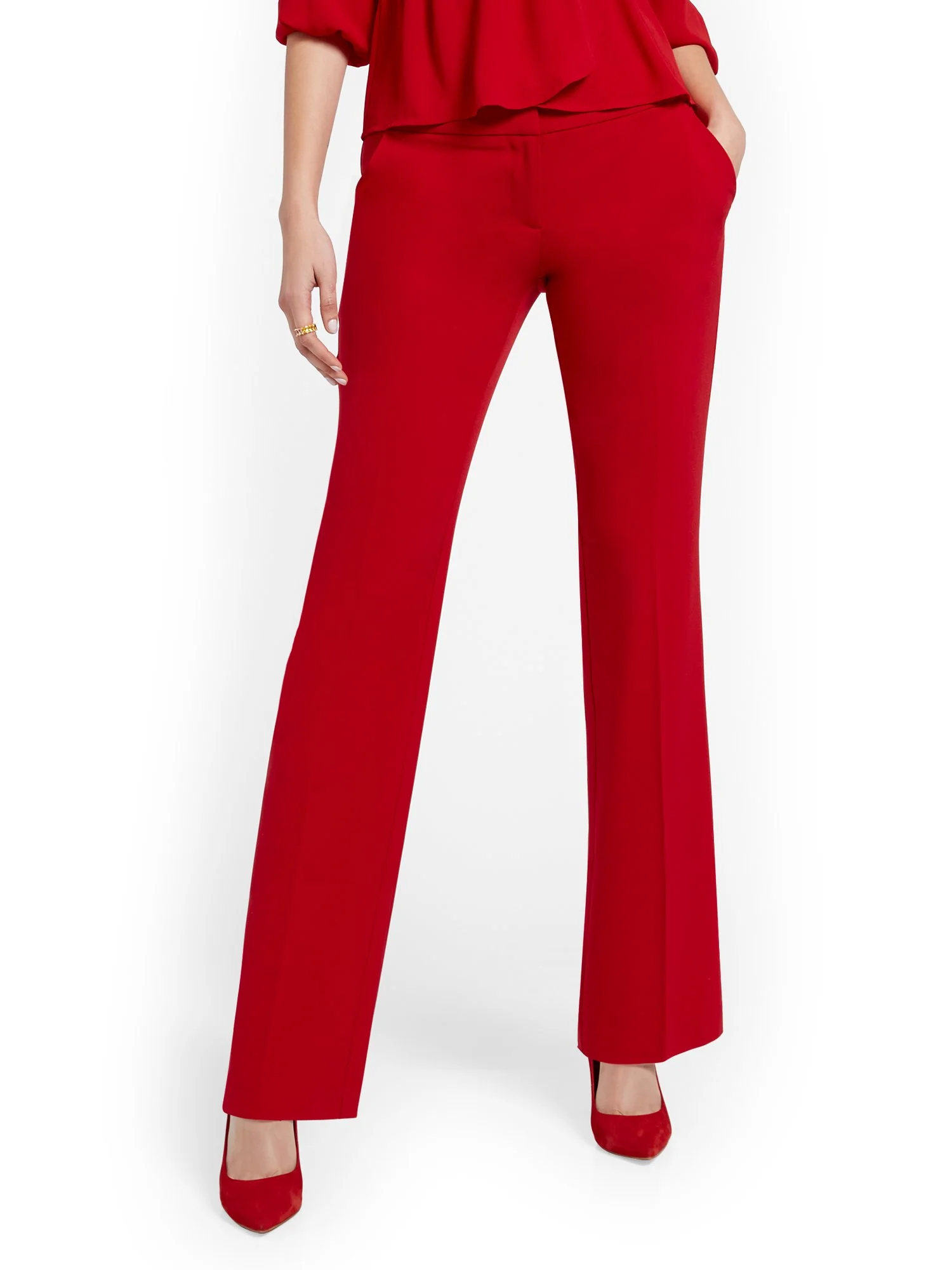 Petite Straight-Leg Pant - Essential Stretch - 7th Avenue - Image 10