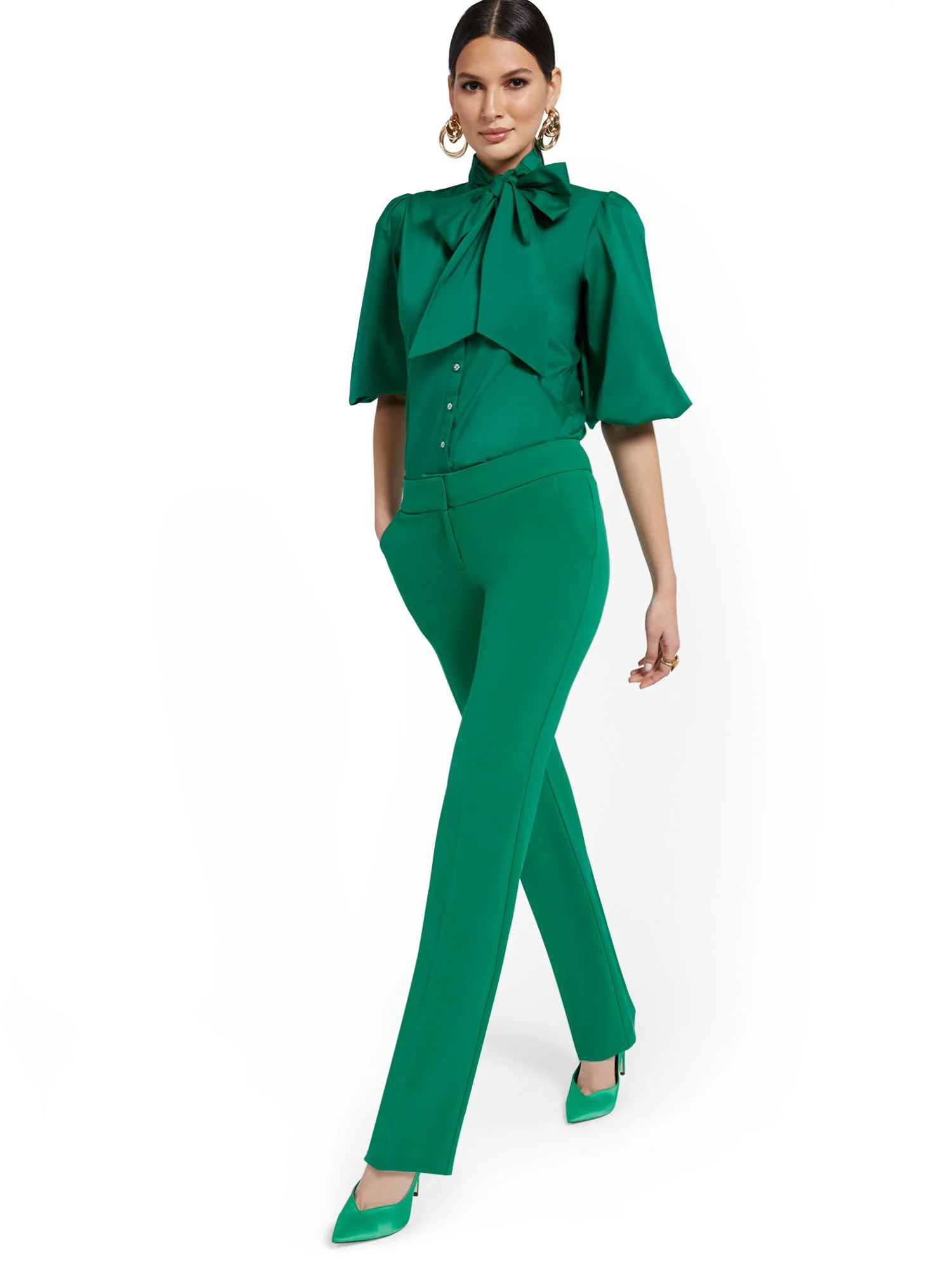 Petite Straight-Leg Pant - Essential Stretch - 7th Avenue - Image 16