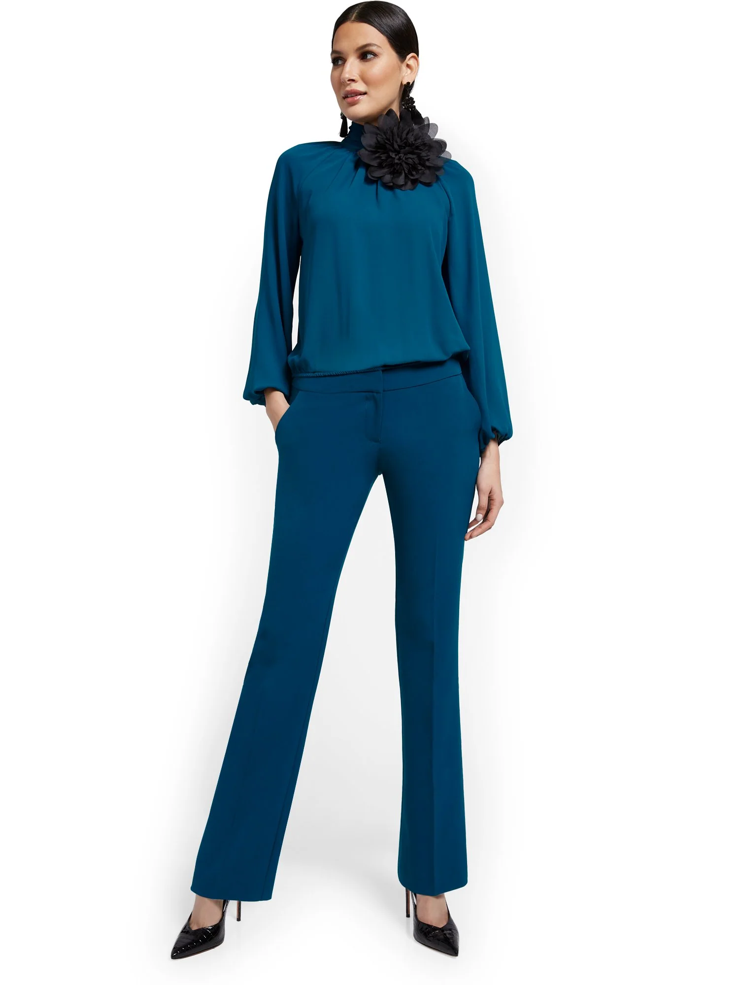 Petite Straight-Leg Pant - Essential Stretch - 7th Avenue - Image 8