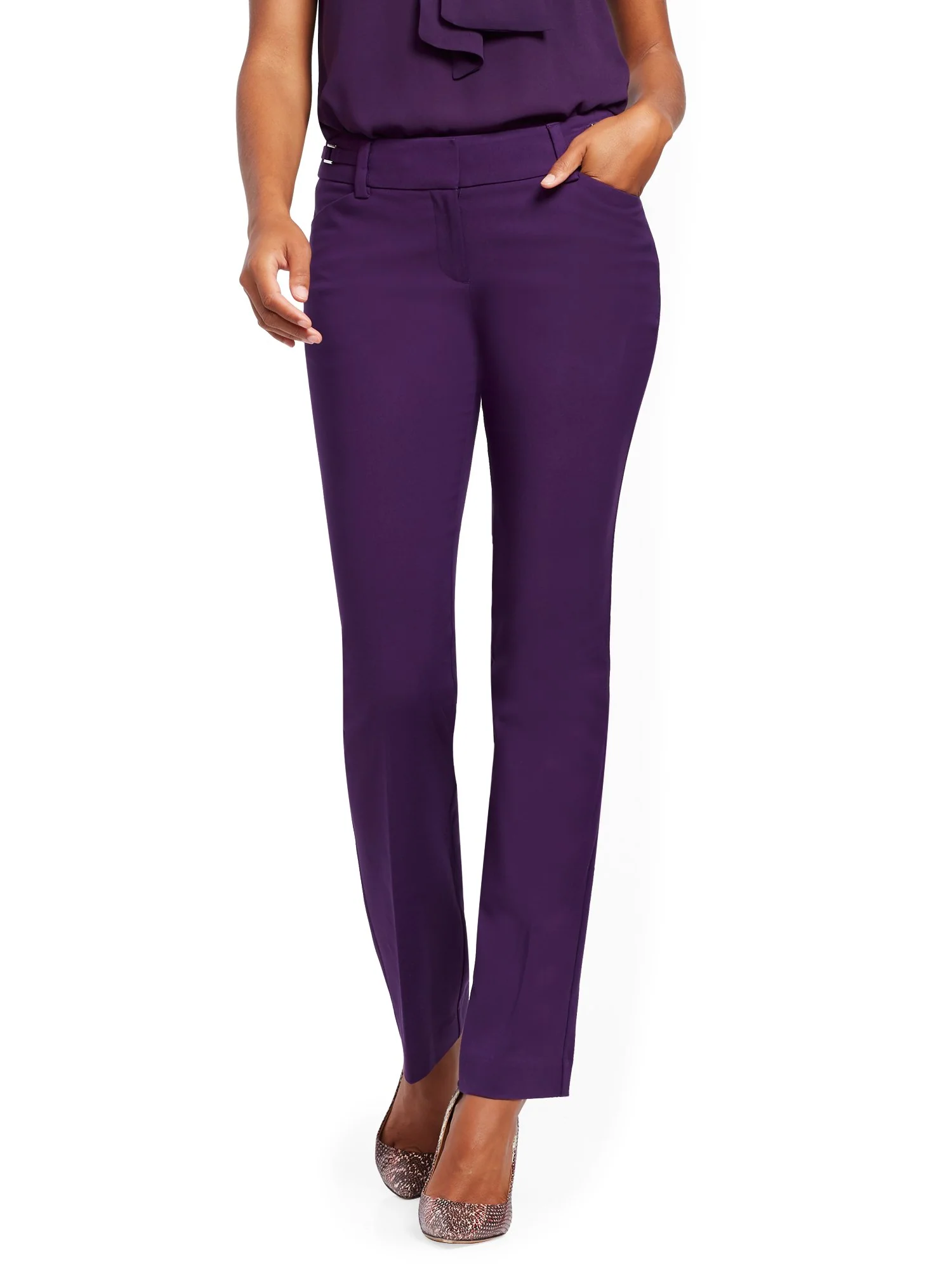 Petite Straight-Leg Pant - Modern - All-Season Stretch - 7th Avenue - Image 20
