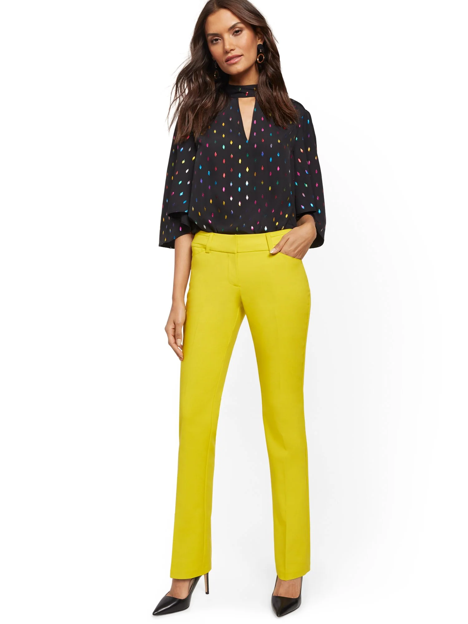 Petite Straight-Leg Pant - Signature Fit - All-Season Stretch - 7th Avenue - Image 22