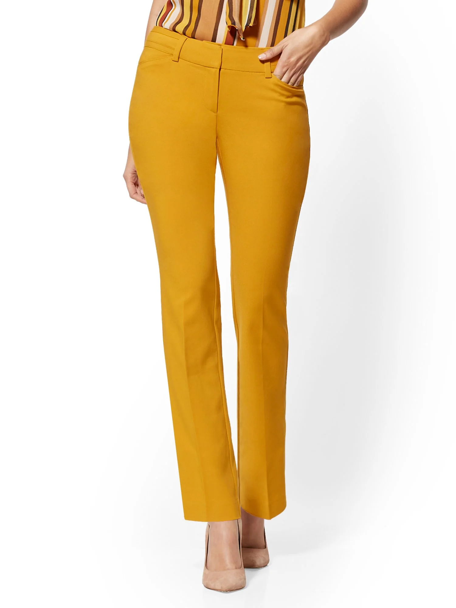 Petite Straight-Leg Pant - Signature Fit - All-Season Stretch - 7th Avenue - Image 24