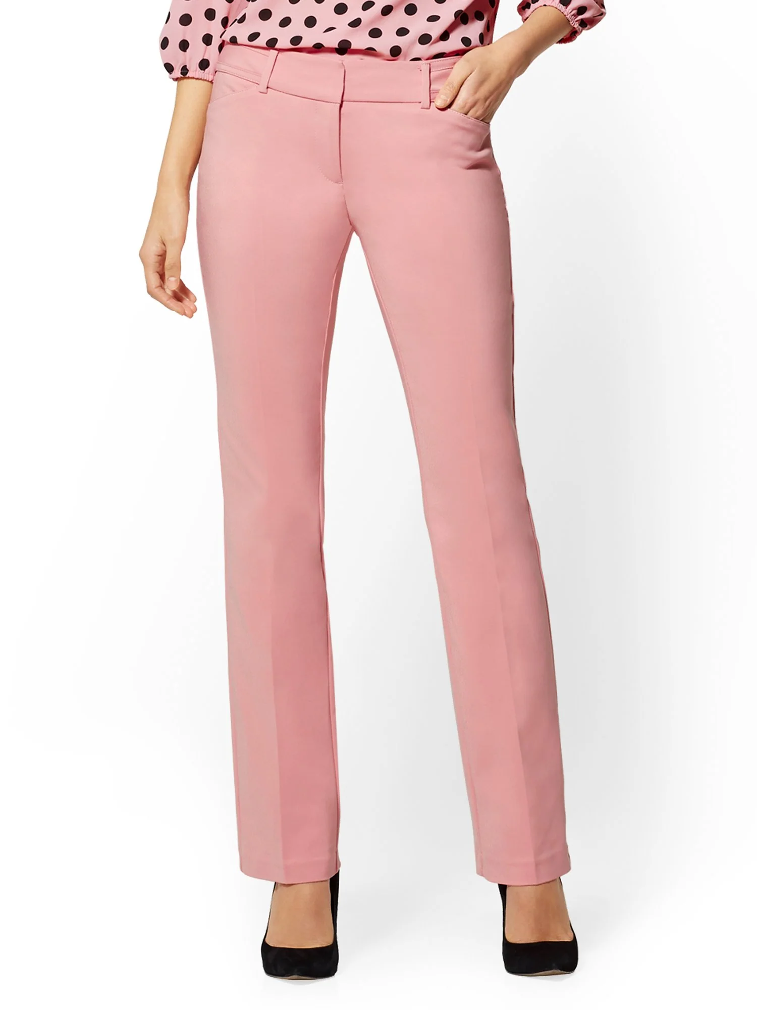 Petite Straight-Leg Pant - Signature Fit - All-Season Stretch - 7th Avenue - Image 40