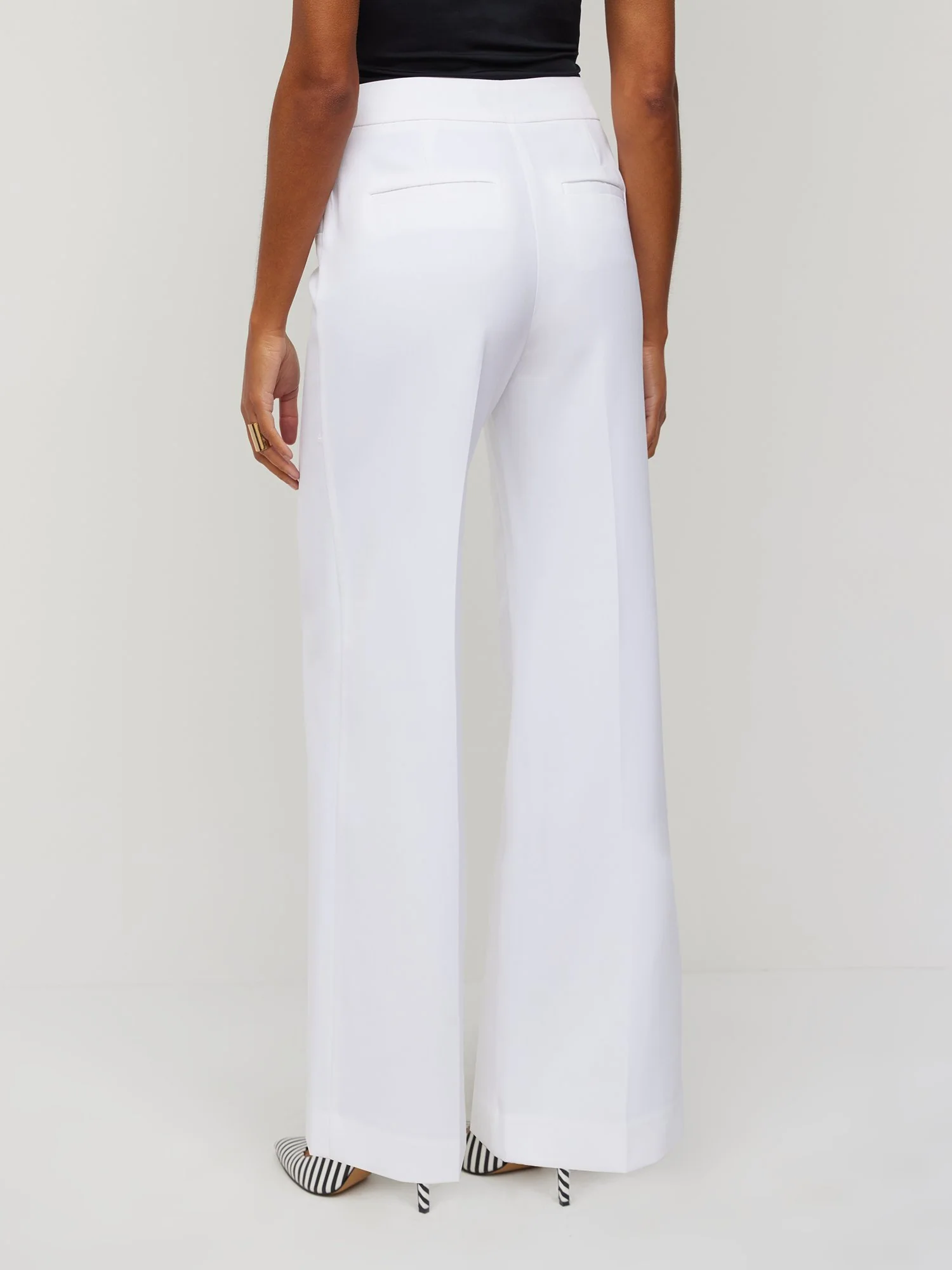 Petite Super High-Waisted Button-Front Sailor Wide-Leg Pant - Image 2