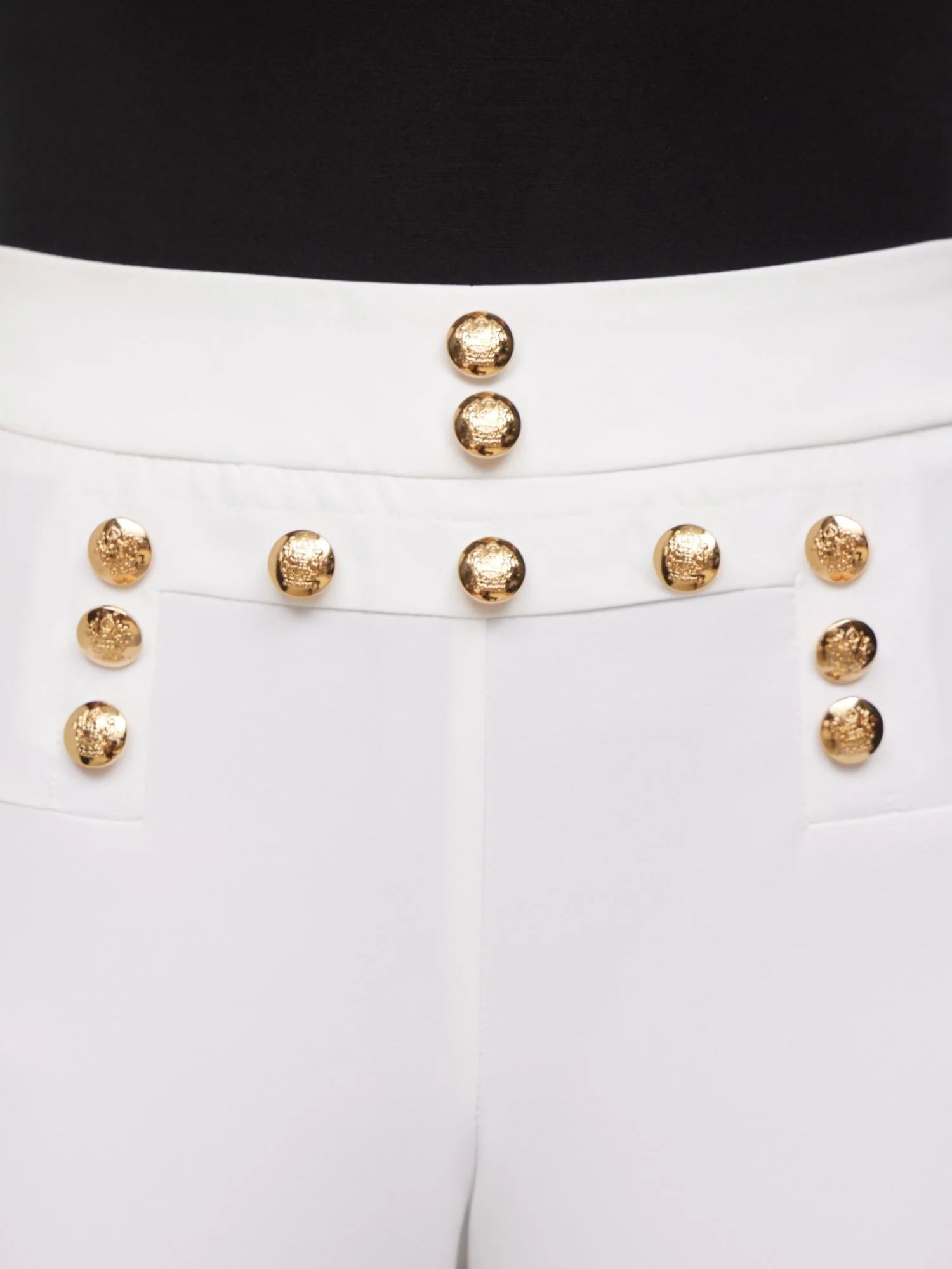 Petite Super High-Waisted Button-Front Sailor Wide-Leg Pant - Image 3