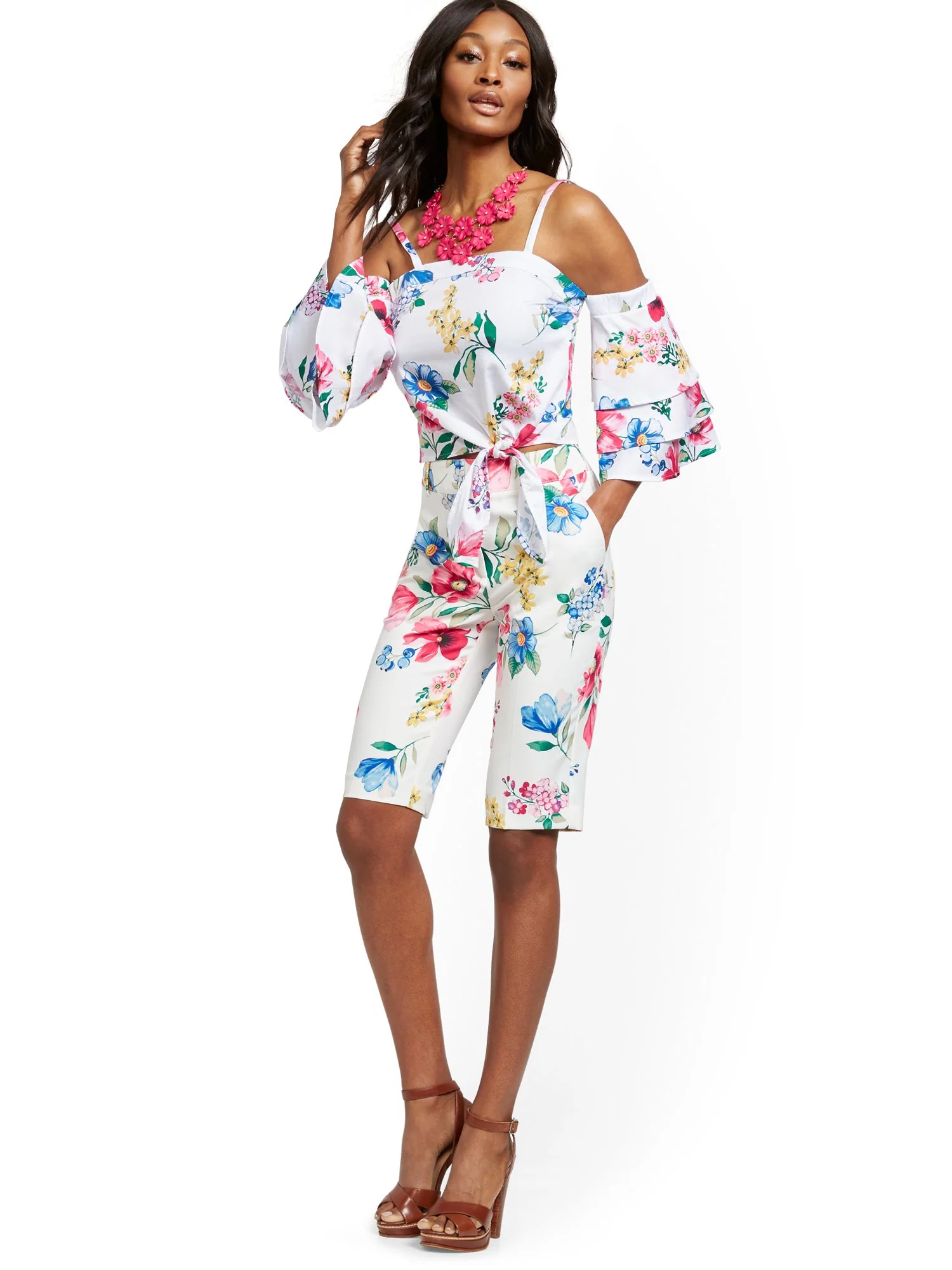 Petite Tiered-Sleeve Off-The-Shoulder Top - 7th Avenue - Image 4