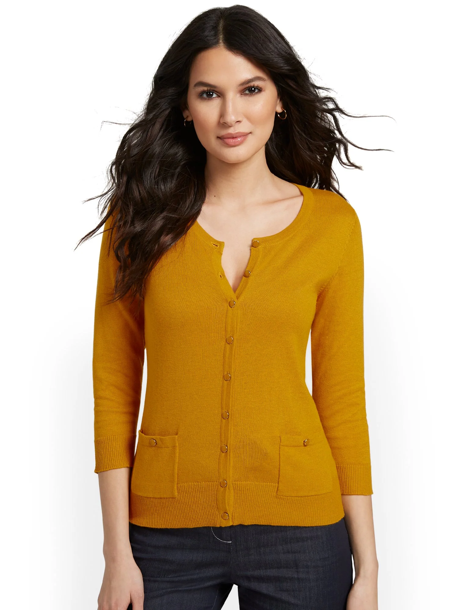 Petite Two-Pocket Chelsea Crewneck Cardigan - Image 19