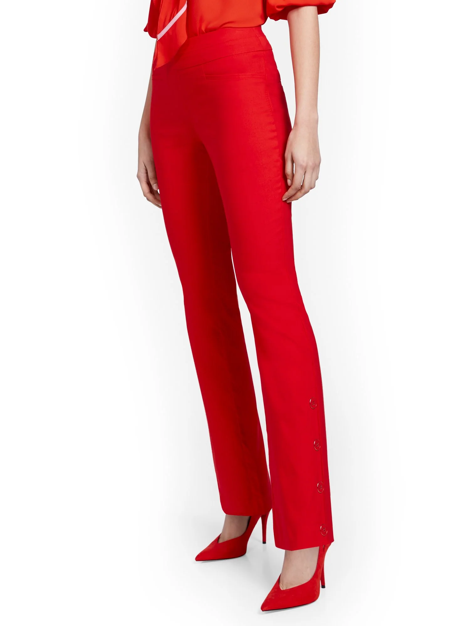 Petite Whitney High-Waisted Pull-On Barely Bootcut Pant - Image 10