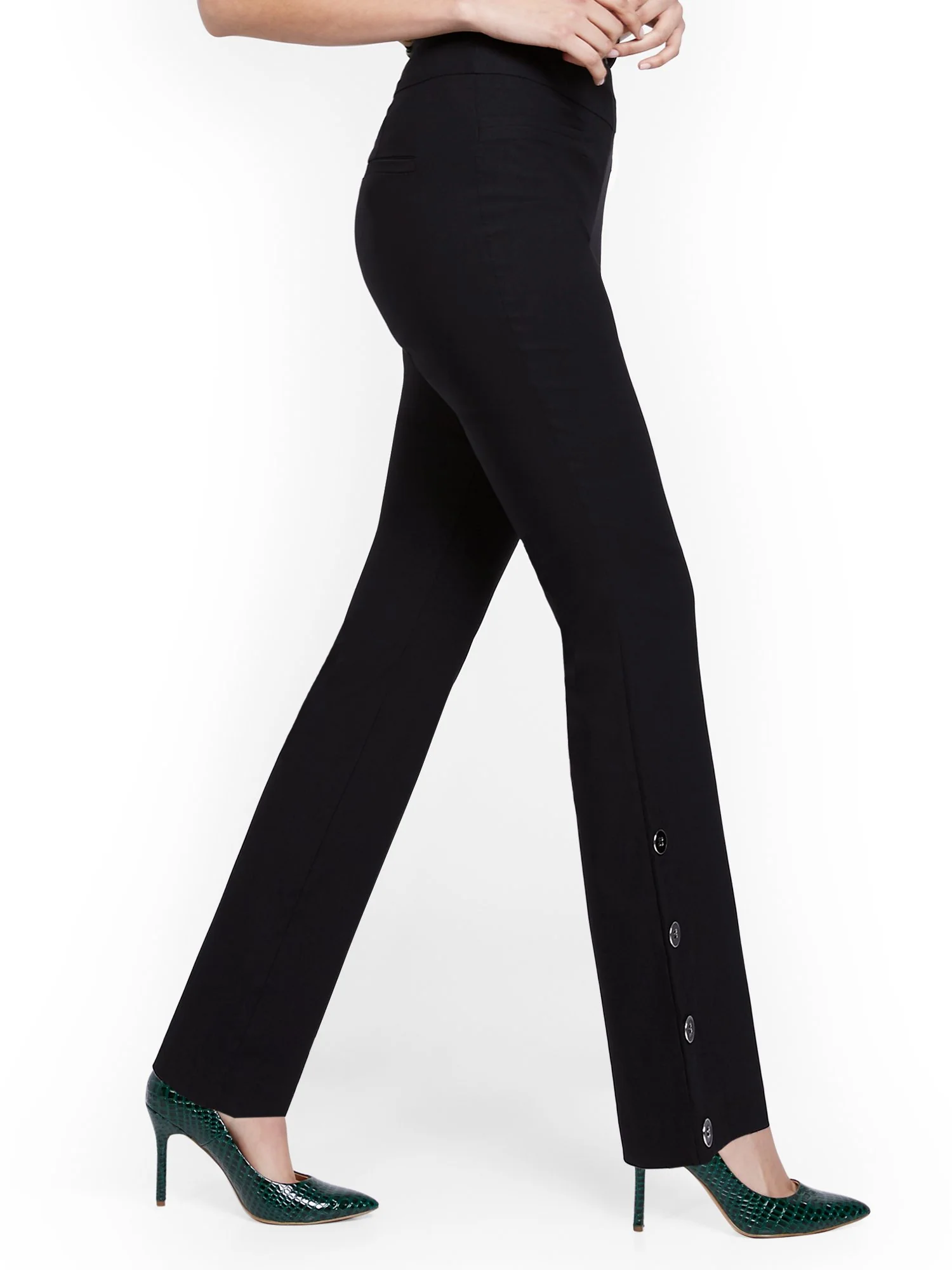 Petite Whitney High-Waisted Pull-On Barely Bootcut Pant - Image 2