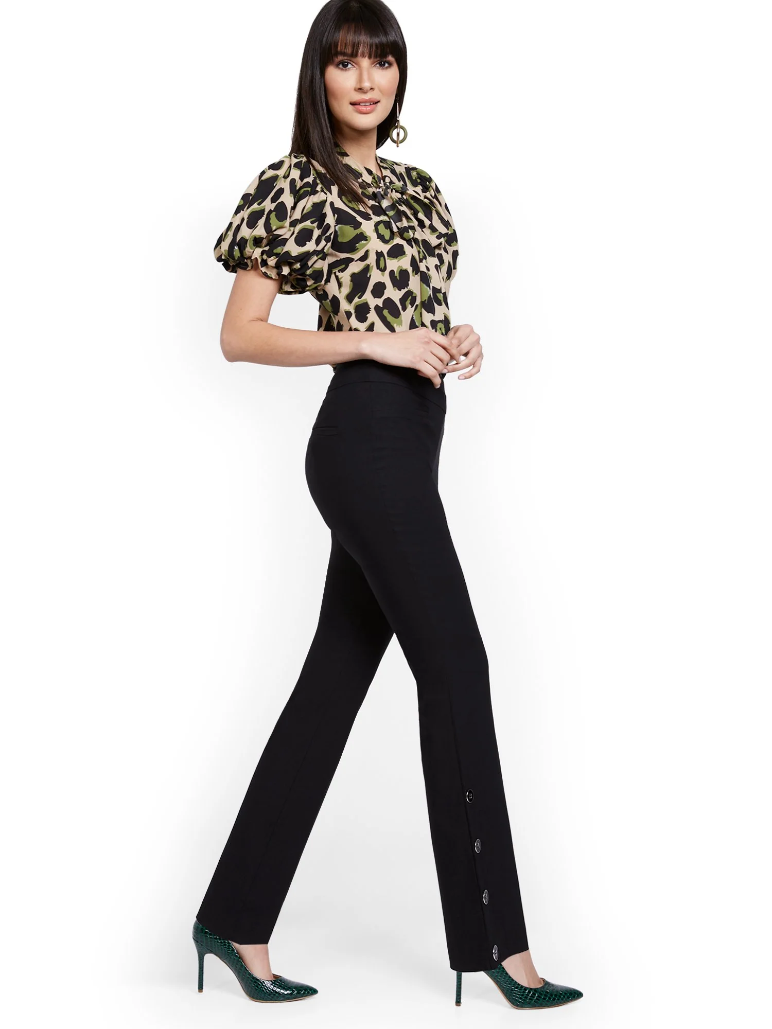 Petite Whitney High-Waisted Pull-On Barely Bootcut Pant - Image 4