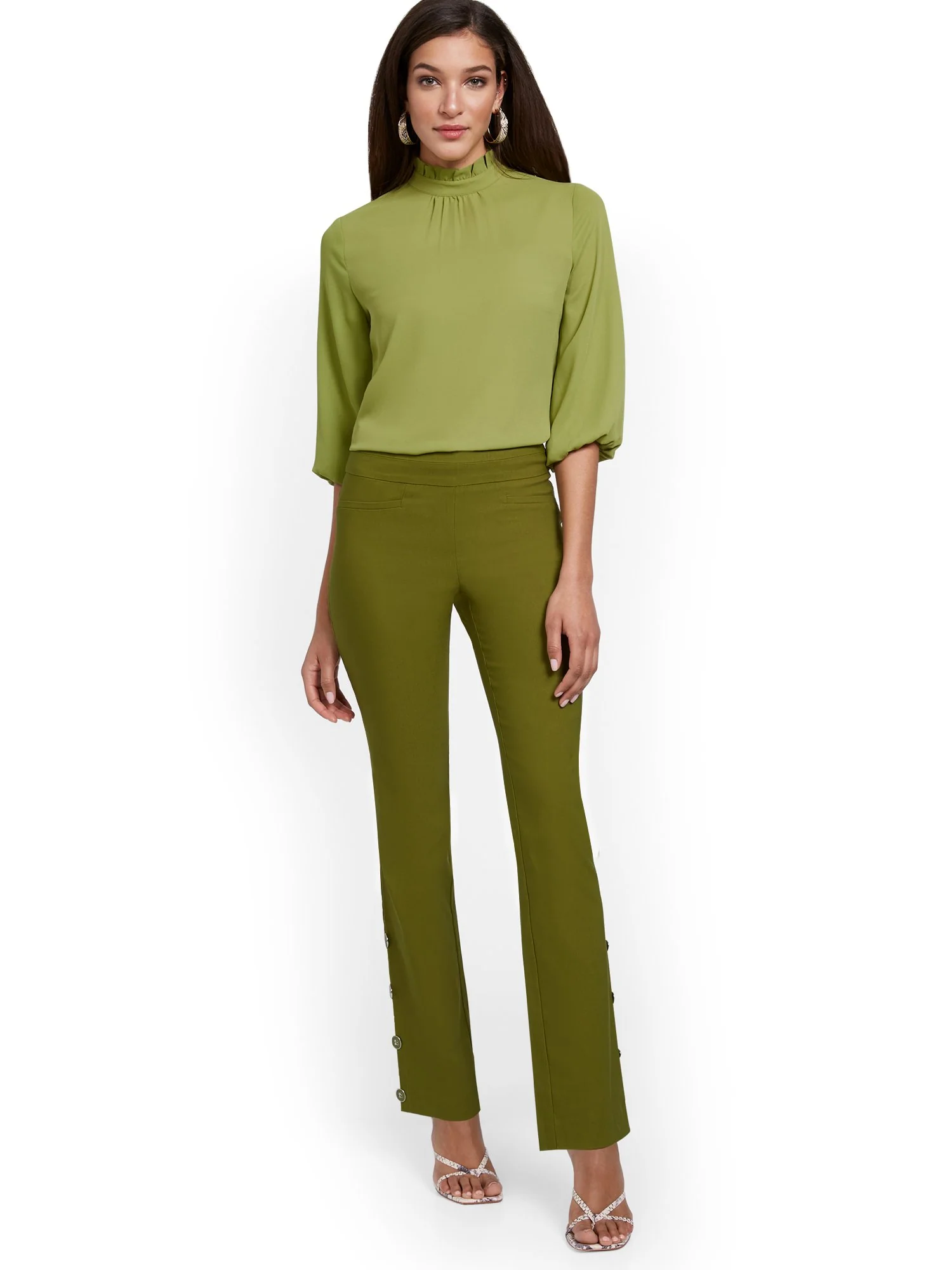 Petite Whitney High-Waisted Pull-On Barely Bootcut Pant - Image 8